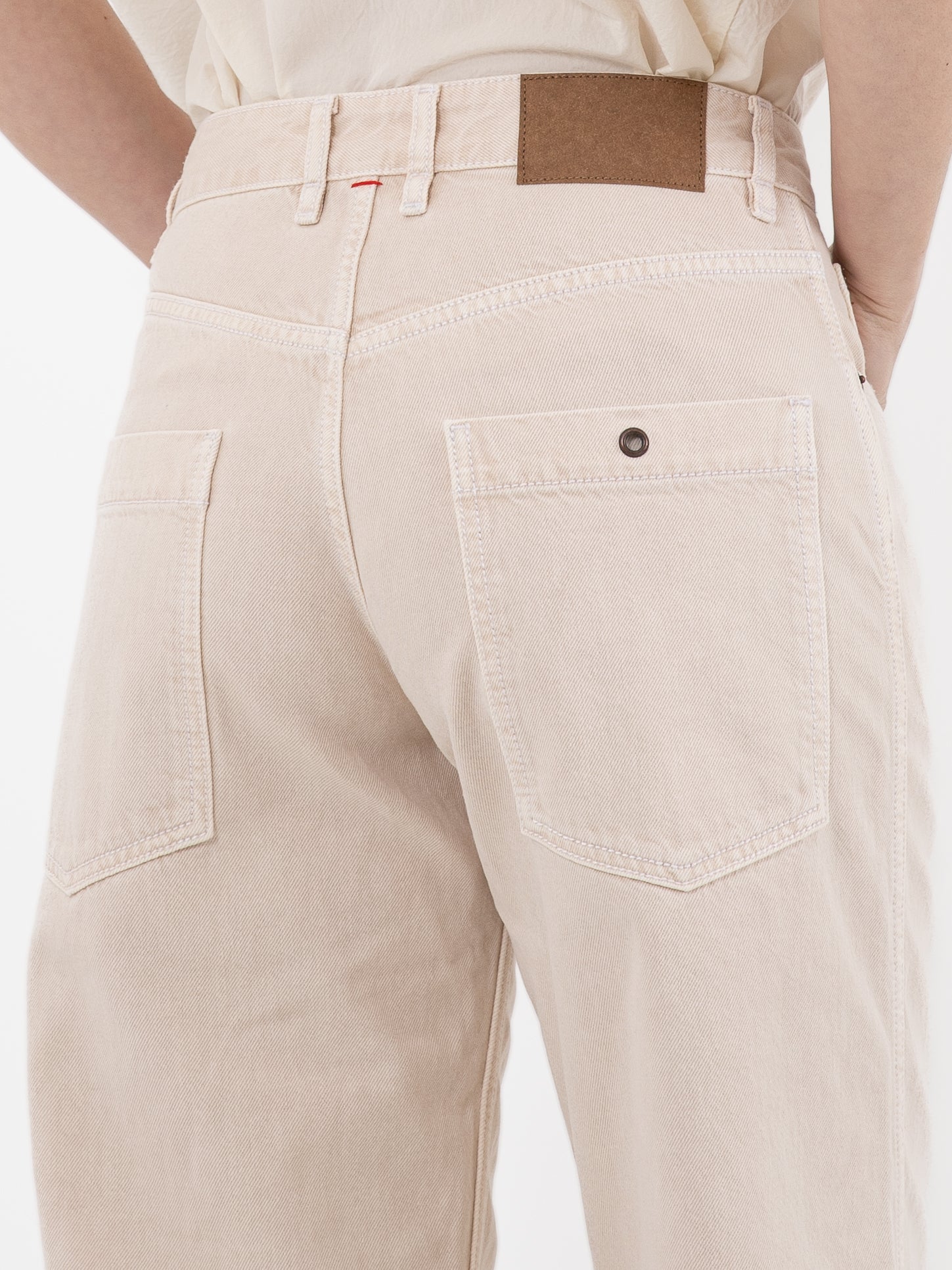 Casey Casey Paulo Denim Pant in Ivory - CASEY CASEY at Worthwhile - shop PANT