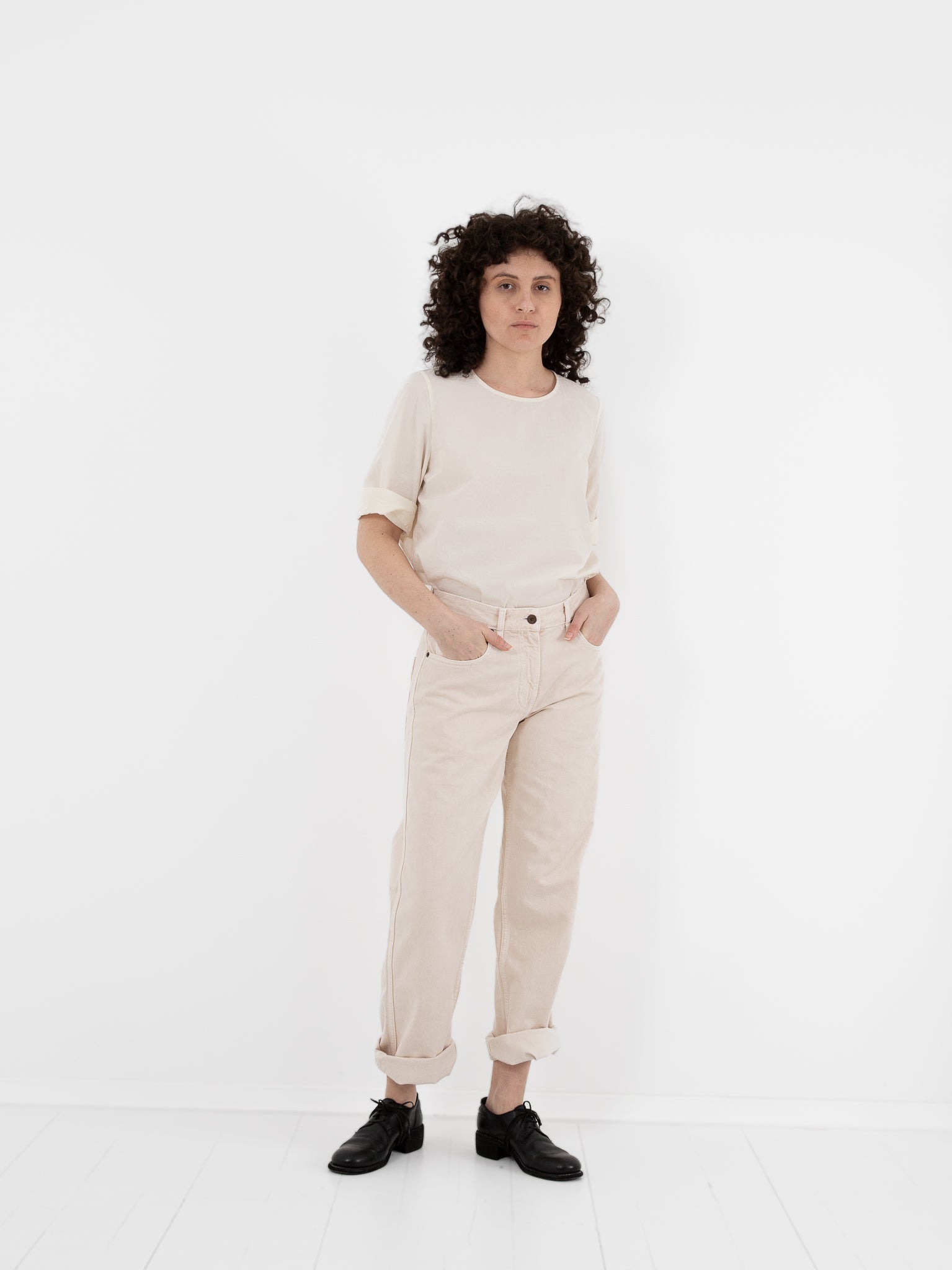Casey Casey Paulo Denim Pant in Ivory - CASEY CASEY at Worthwhile - shop PANT