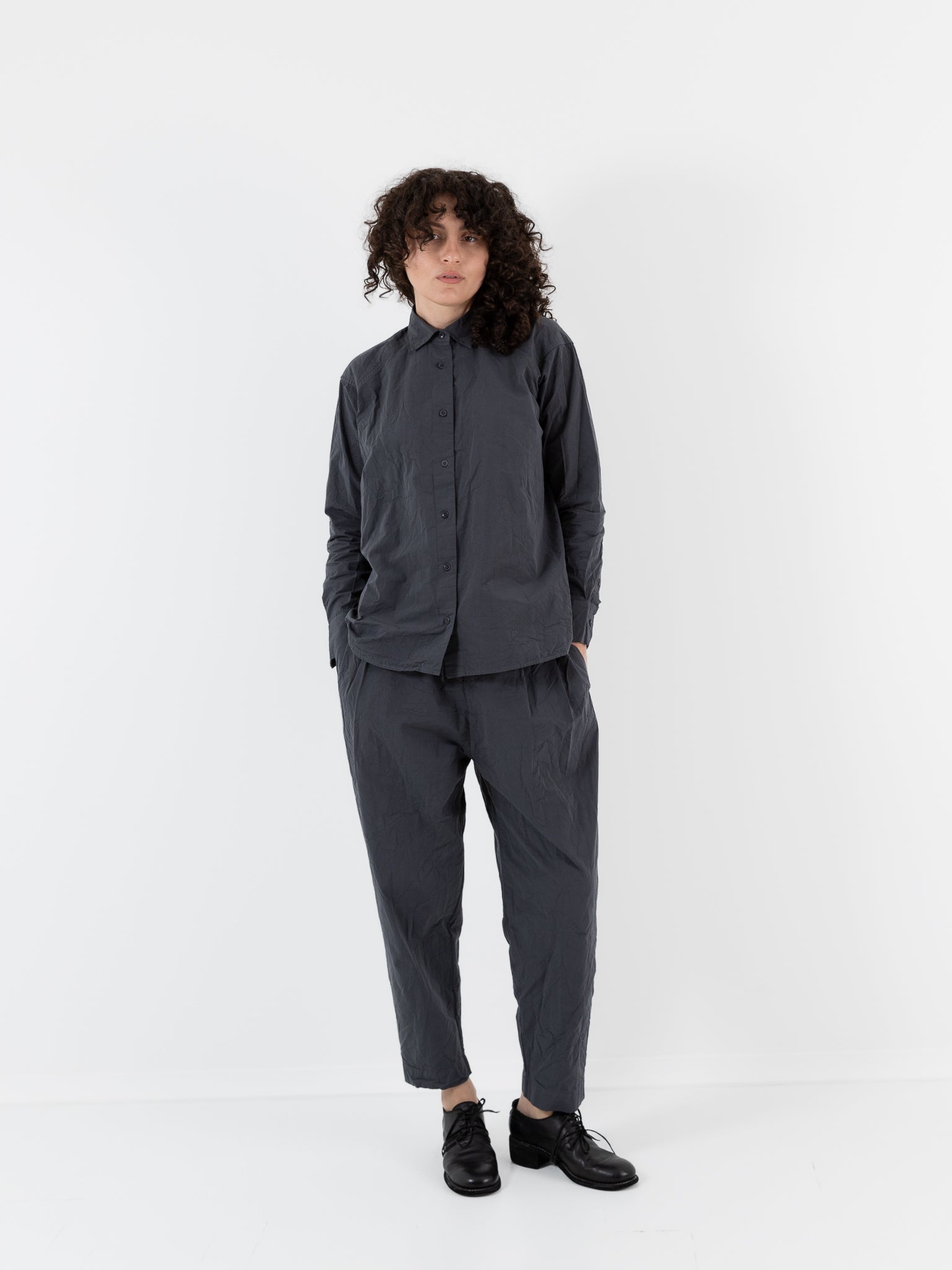 Casey Casey Drays Shirt in Blue Skul - CASEY CASEY at Worthwhile - shop TOP