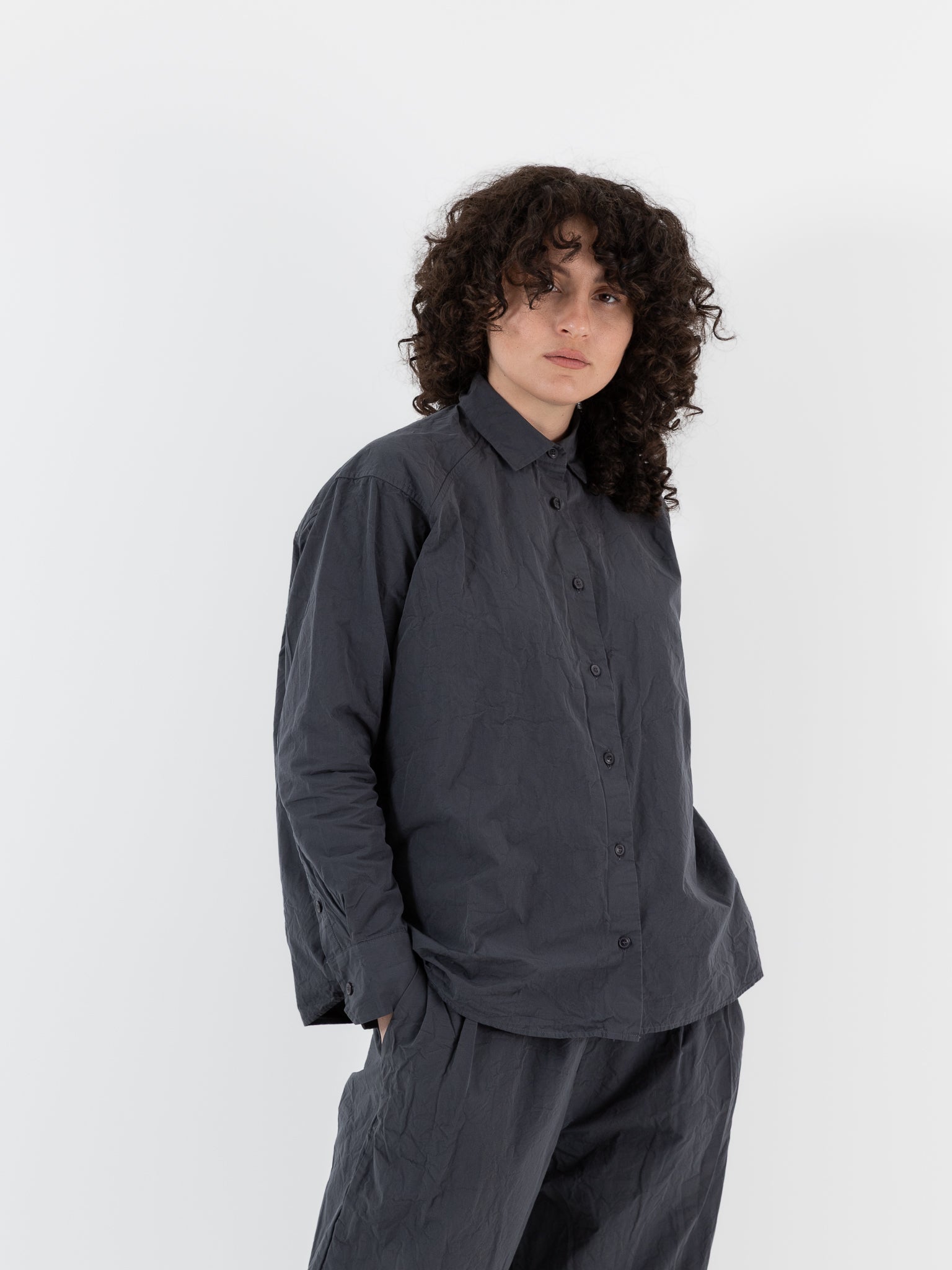 Casey Casey Drays Shirt in Blue Skul - CASEY CASEY at Worthwhile - shop TOP