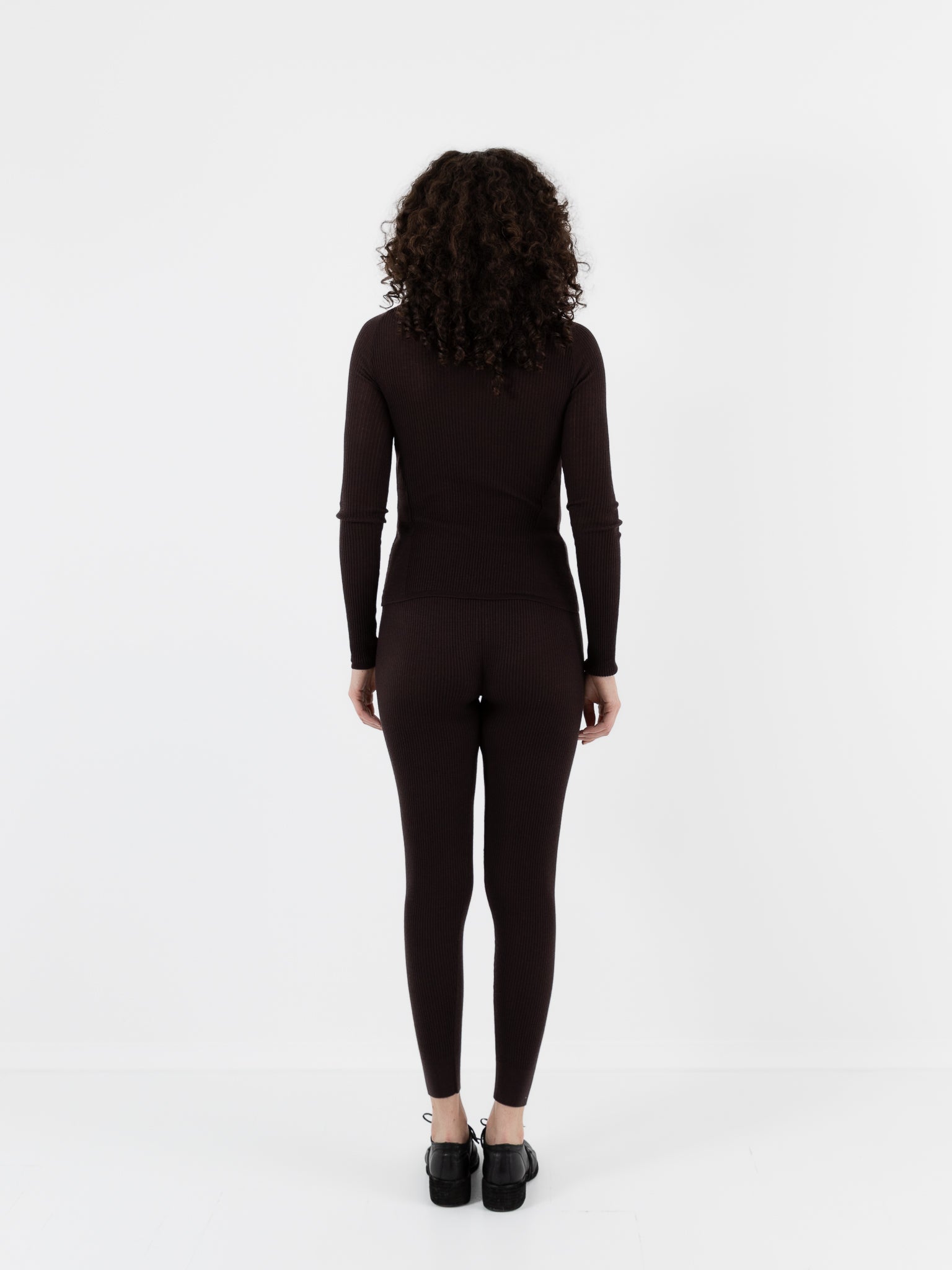 Casey Casey Rib Tights in Dark Brown - CASEY CASEY at Worthwhile - shop LEGGINGS