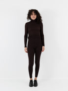 Casey Casey Rib Tights in Dark Brown - CASEY CASEY at Worthwhile - shop LEGGINGS