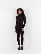 Casey Casey Rib Tights in Dark Brown - CASEY CASEY at Worthwhile - shop LEGGINGS