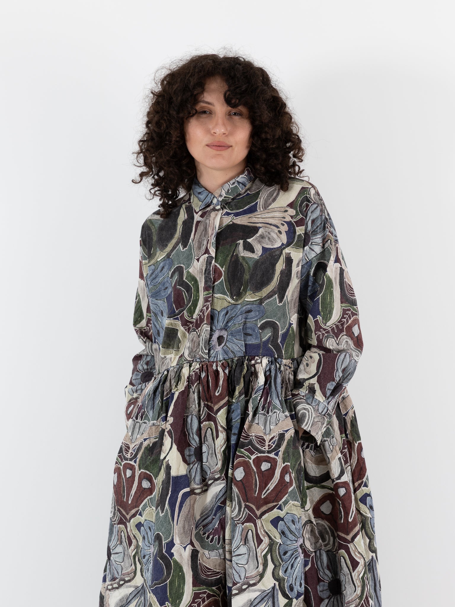 Casey Casey Stephanie Dress in Print, Browns - CASEY CASEY at Worthwhile - shop DRESS