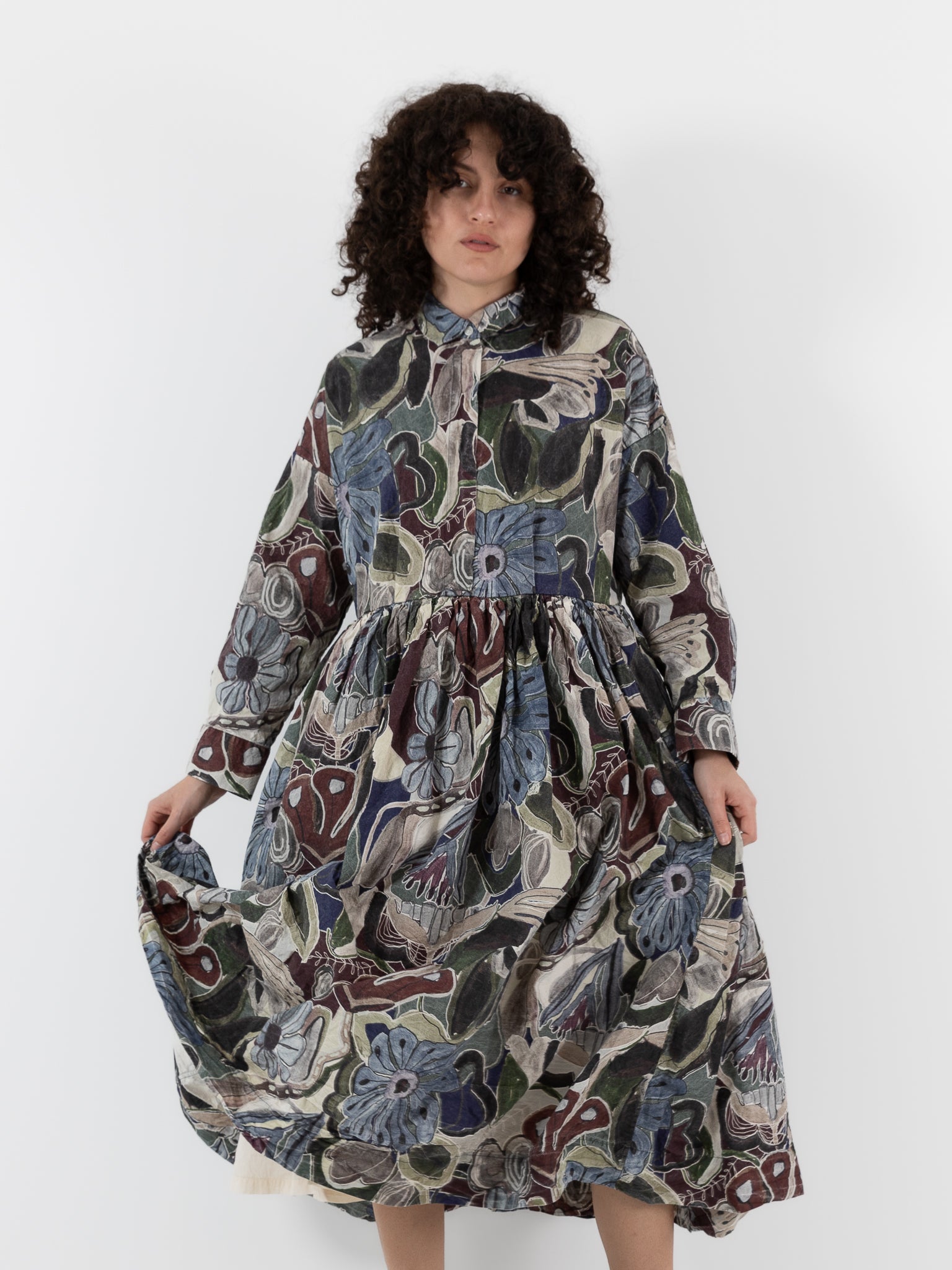 Casey Casey Stephanie Dress in Print, Browns - CASEY CASEY at Worthwhile - shop DRESS