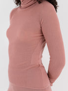 Casey Casey Rib Turtleneck in Pink - CASEY CASEY at Worthwhile - shop TOP