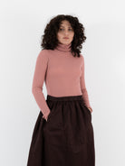 Casey Casey Rib Turtleneck in Pink - CASEY CASEY at Worthwhile - shop TOP
