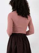 Casey Casey Rib Turtleneck in Pink - CASEY CASEY at Worthwhile - shop TOP