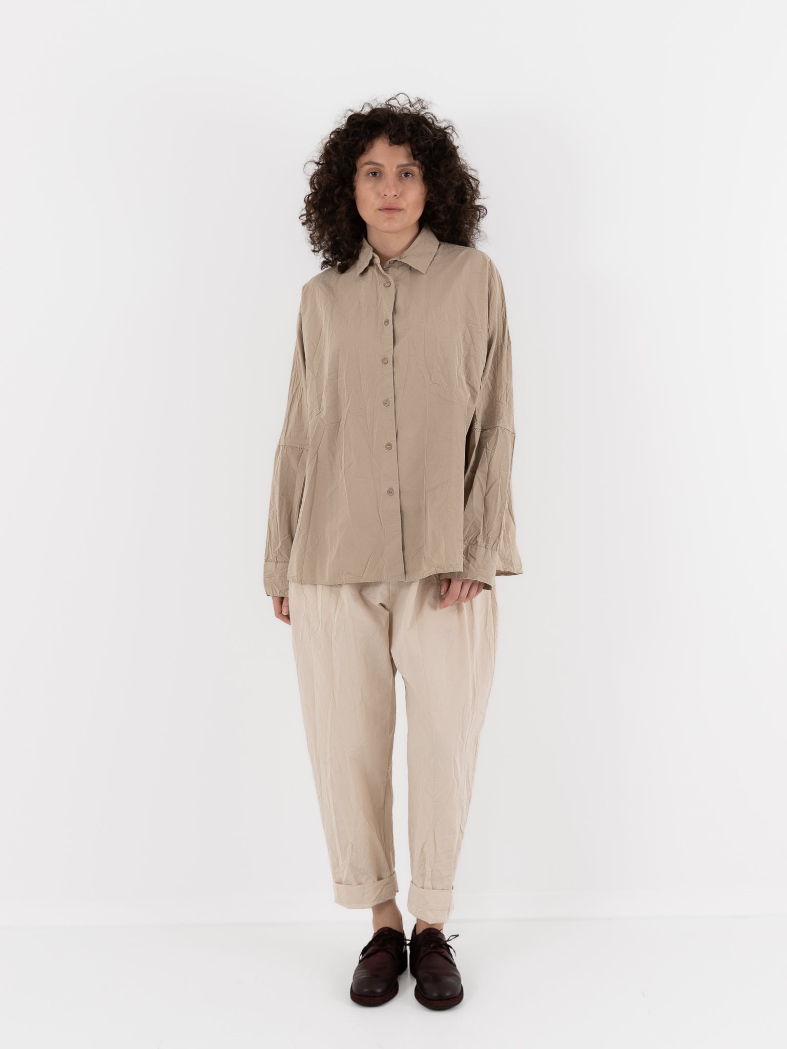 Casey Casey Waga Shirt in Oatmeal - CASEY CASEY at Worthwhile - shop TOP