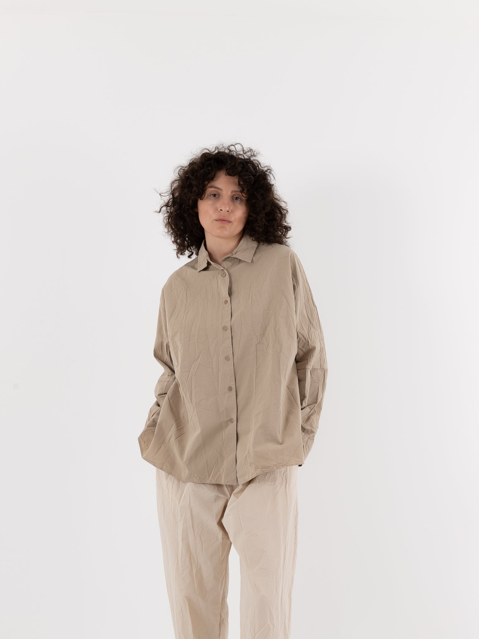 Casey Casey Waga Shirt in Oatmeal - CASEY CASEY at Worthwhile - shop TOP