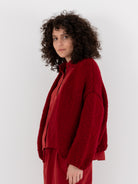 Casey Casey Short Cardigan in Red - CASEY CASEY at Worthwhile - shop CARDIGAN
