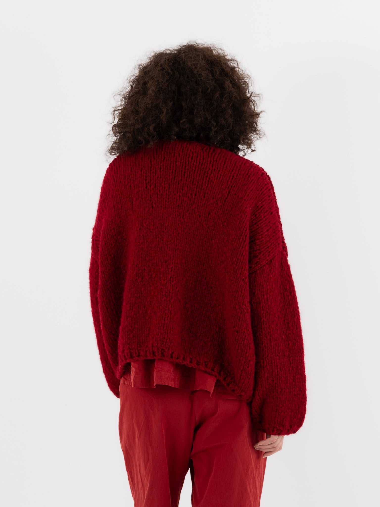 Casey Casey Short Cardigan in Red - CASEY CASEY at Worthwhile - shop CARDIGAN