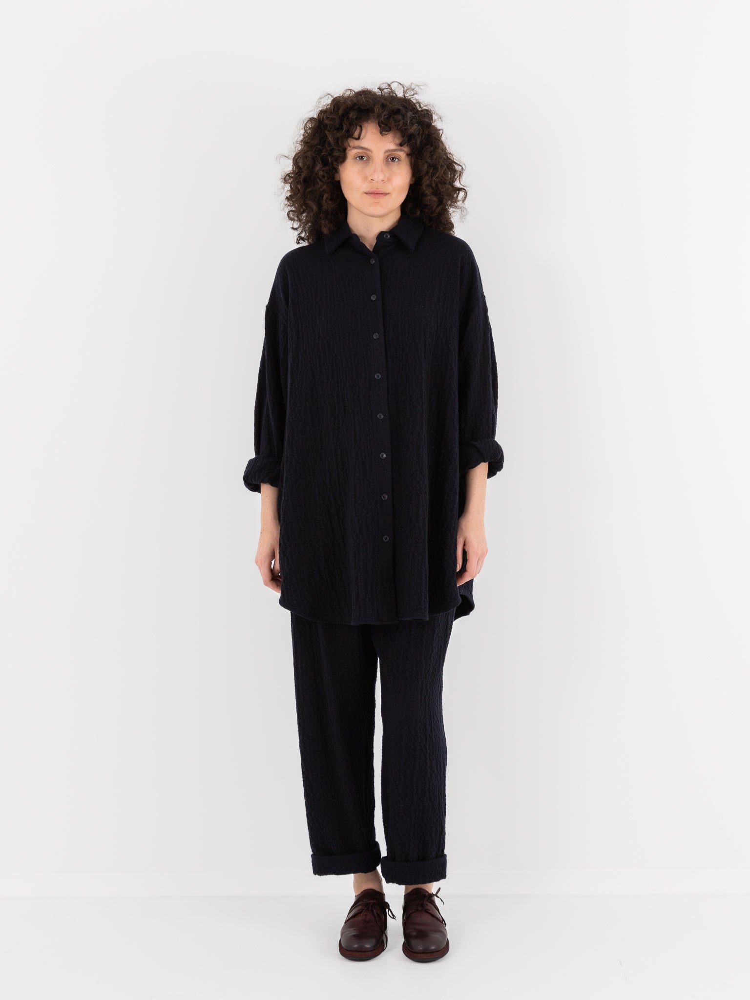 Casey Casey Tippy Shirt in Navy - CASEY CASEY at Worthwhile - shop TOP