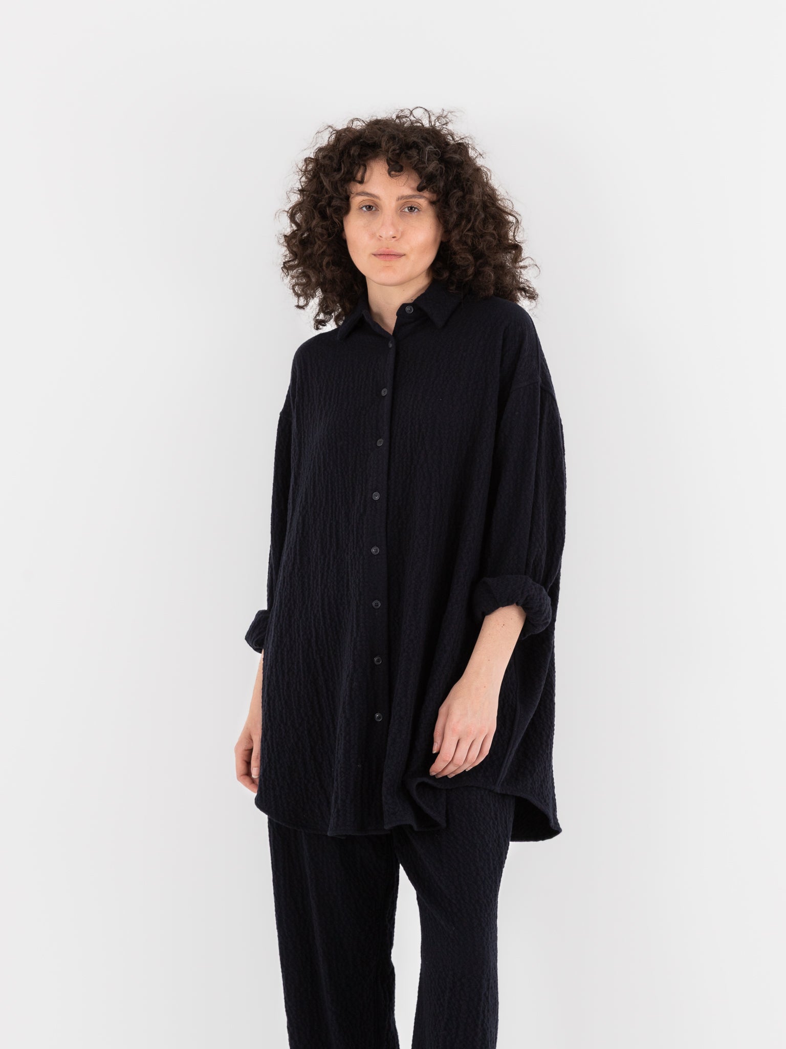 Casey Casey Tippy Shirt in Navy - CASEY CASEY at Worthwhile - shop TOP