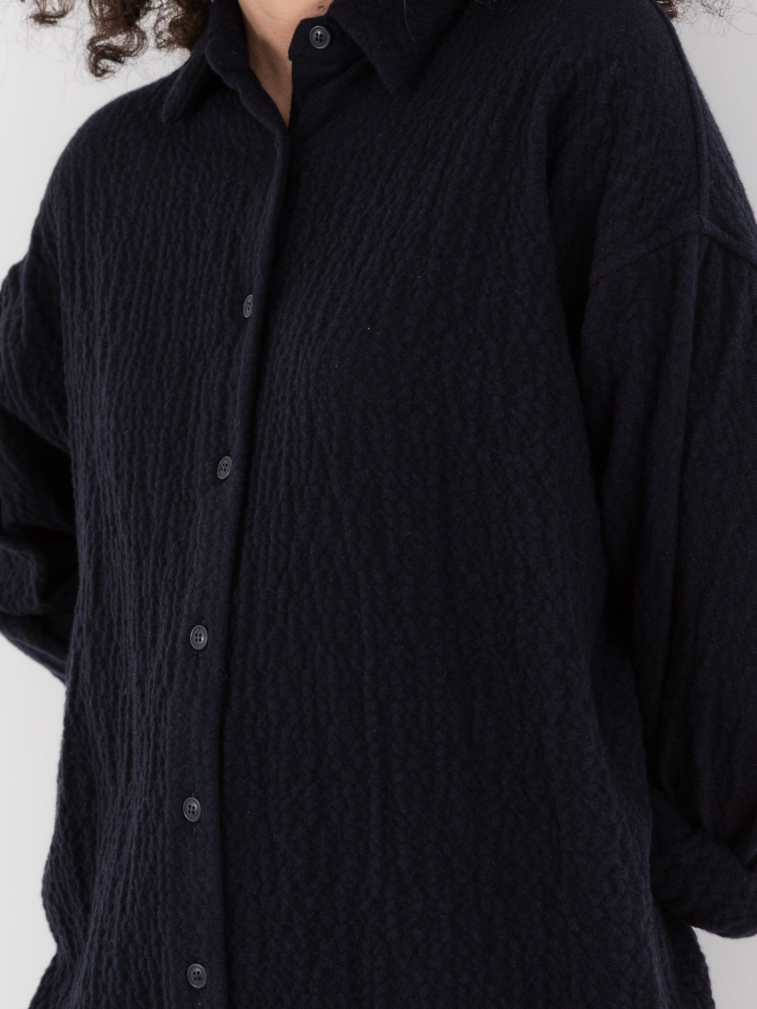 Casey Casey Tippy Shirt in Navy - CASEY CASEY at Worthwhile - shop TOP