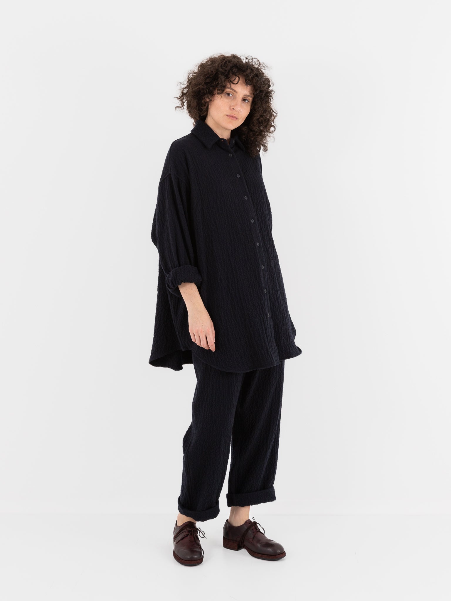 Casey Casey Tippy Shirt in Navy - CASEY CASEY at Worthwhile - shop TOP