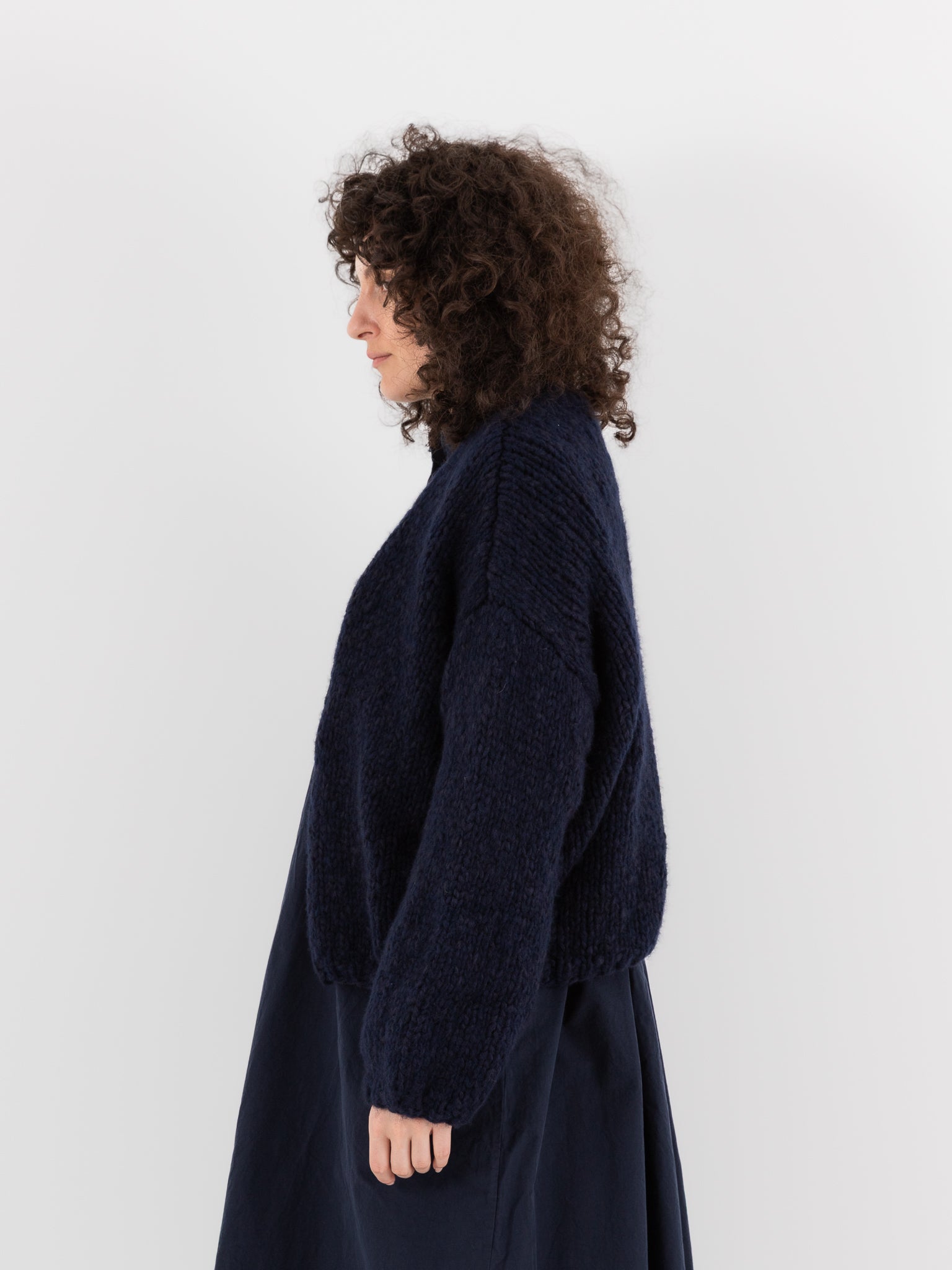Casey Casey Short Cardigan in Night/Navy - CASEY CASEY at Worthwhile - shop CARDIGAN