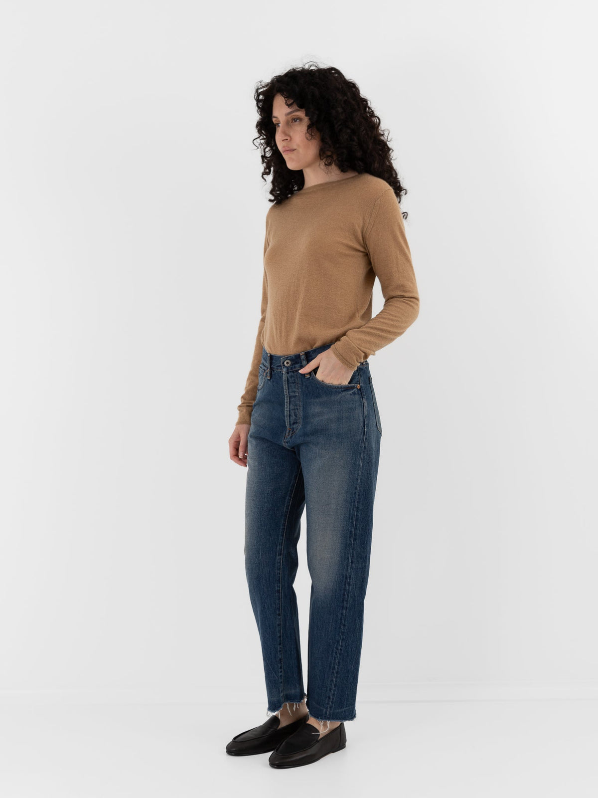 Chimala Selvedge Ankle Cut in Dark Vintage - CHIMALA at Worthwhile - shop PANT