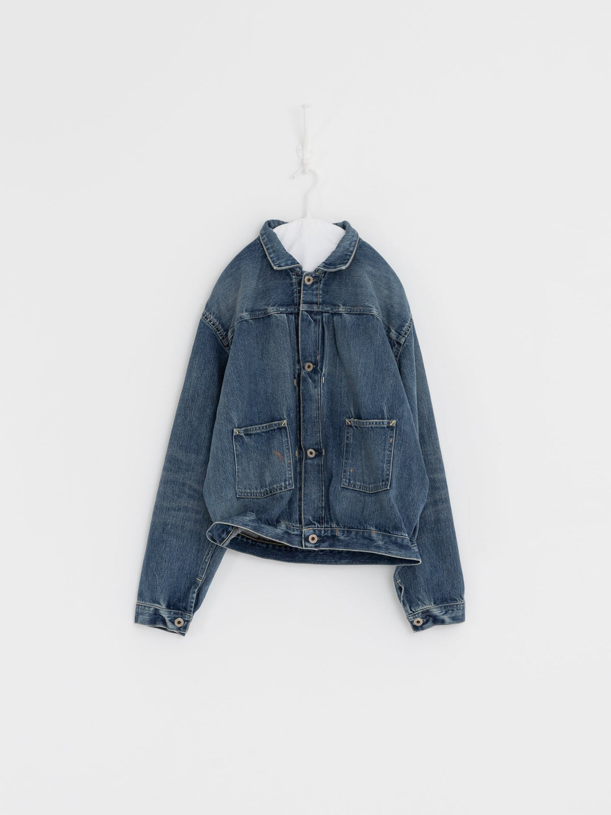 Chimala Selvedge Denim Short Jacket in Vintage Light - CHIMALA at Worthwhile - shop JACKET