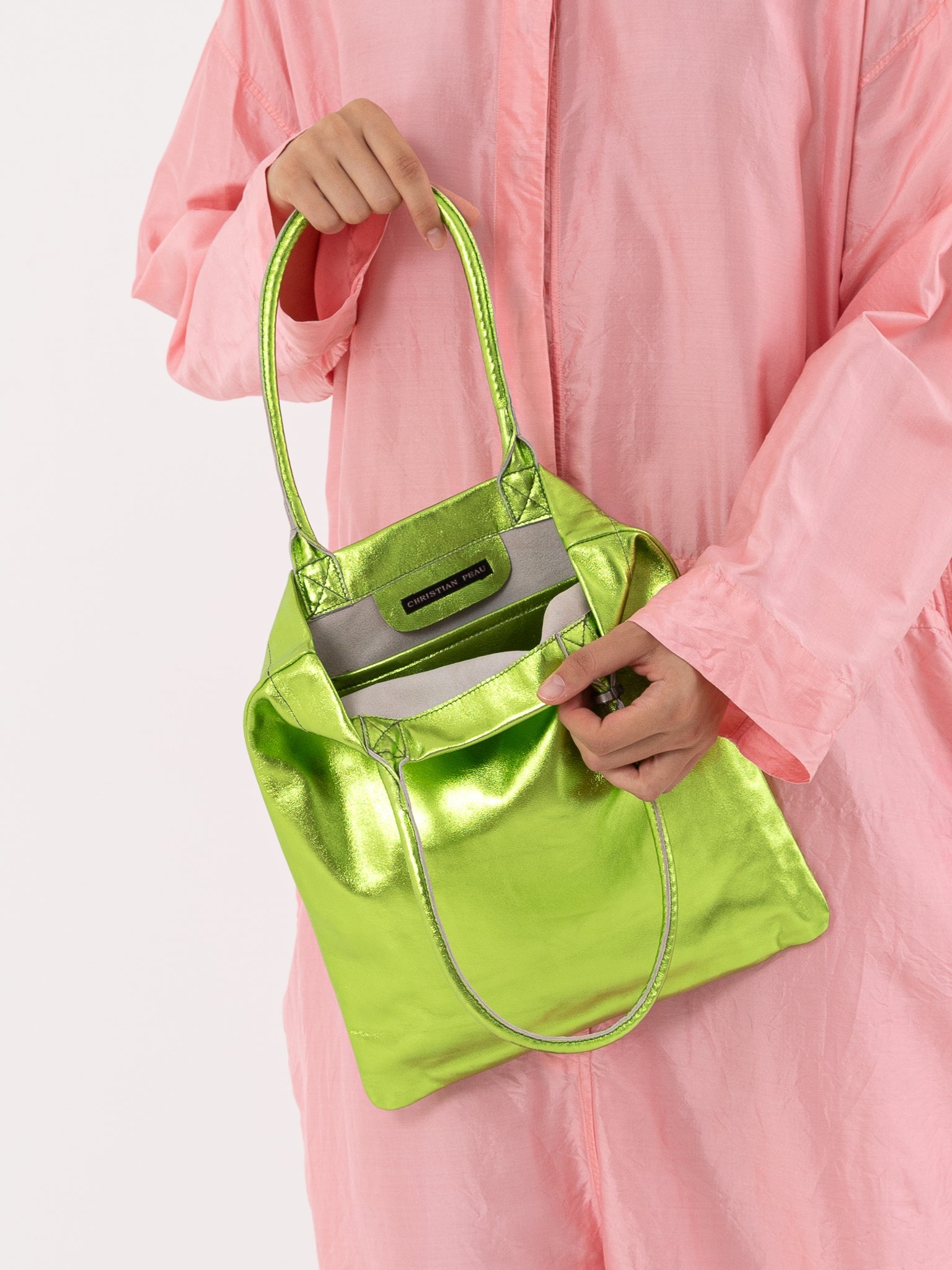 Christian Peau Small Tote, Green - CHRISTIAN PEAU at Worthwhile - shop BAG