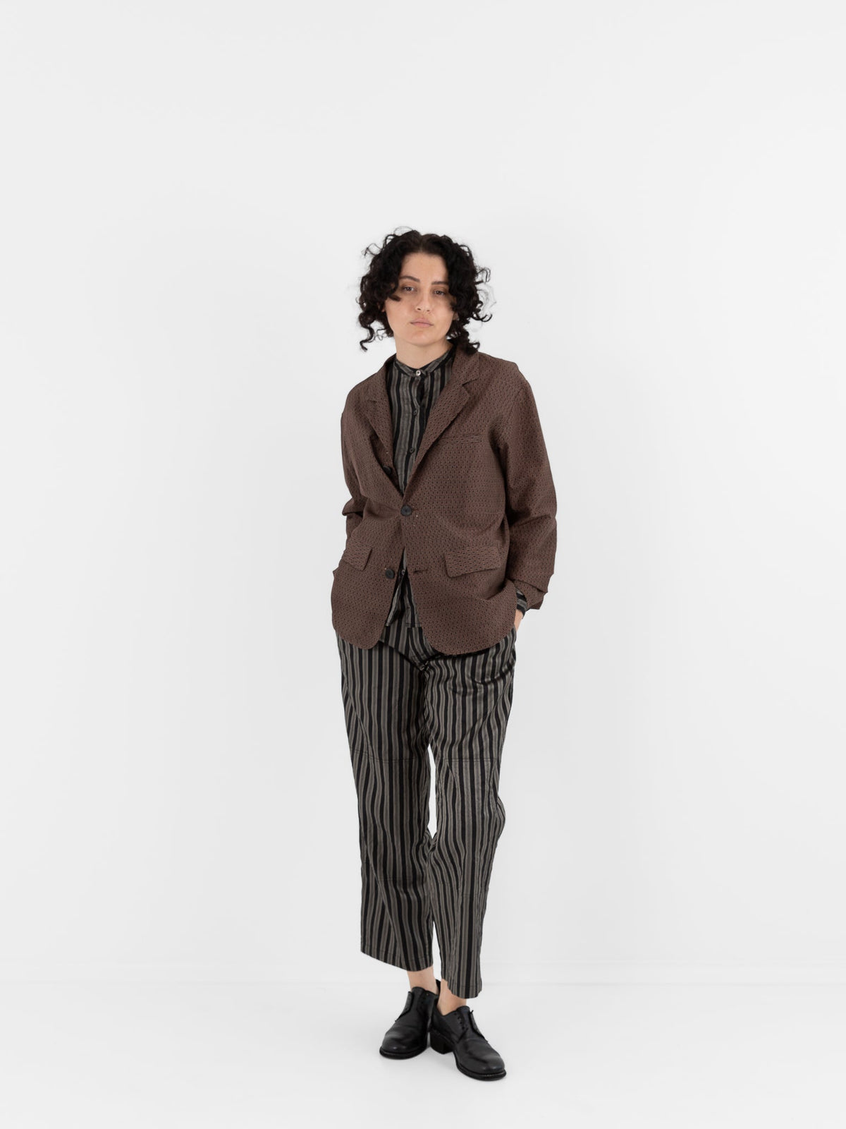 Christian Peau Vintage Silk Jacket 1 in Red/Brown - CHRISTIAN PEAU at Worthwhile - shop JACKET