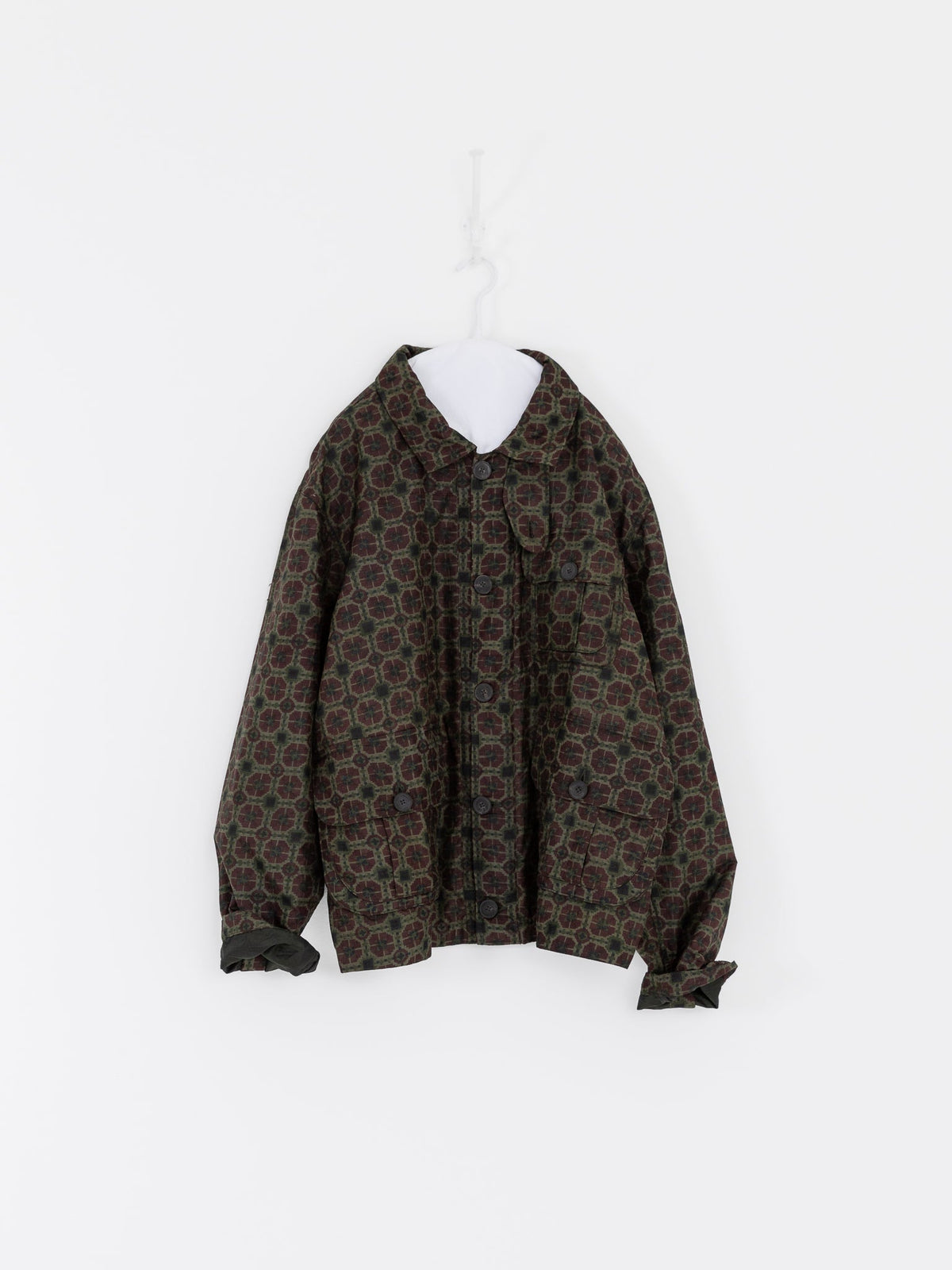 Christian Peau Vintage Silk Jacket 2 in Red/Brown - CHRISTIAN PEAU at Worthwhile - shop JACKET