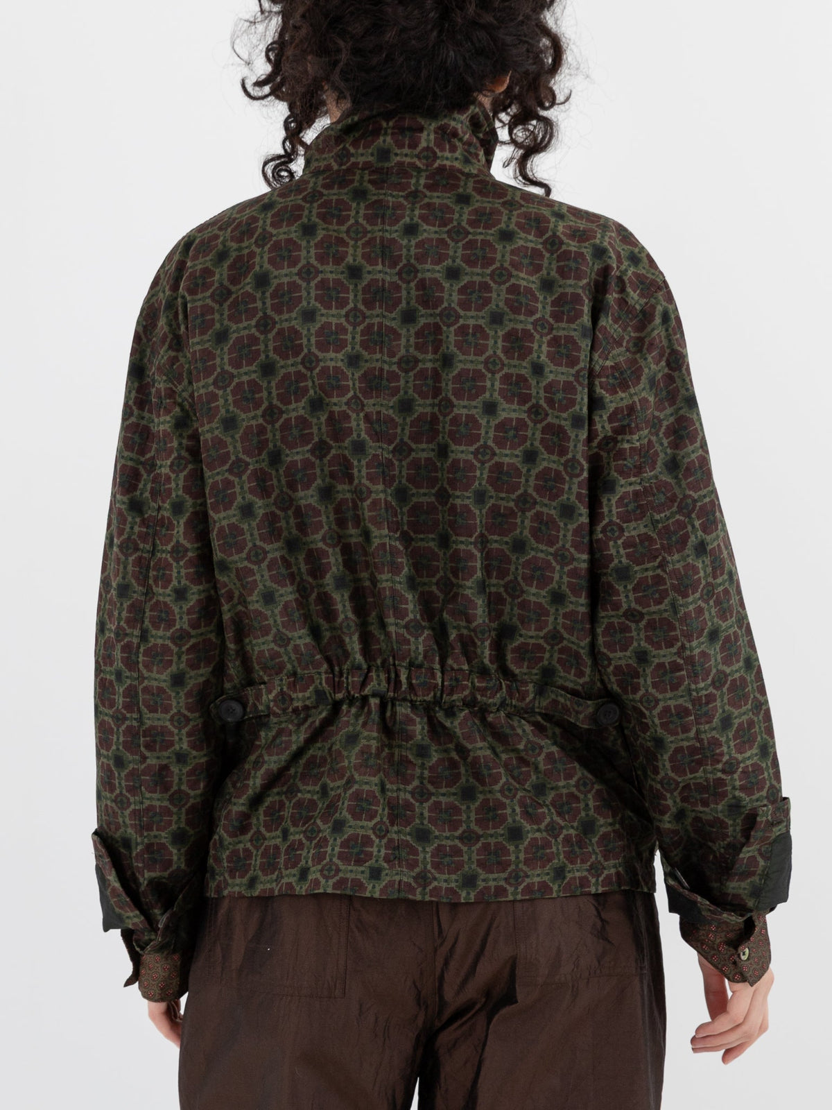 Christian Peau Vintage Silk Jacket 2 in Red/Brown - CHRISTIAN PEAU at Worthwhile - shop JACKET