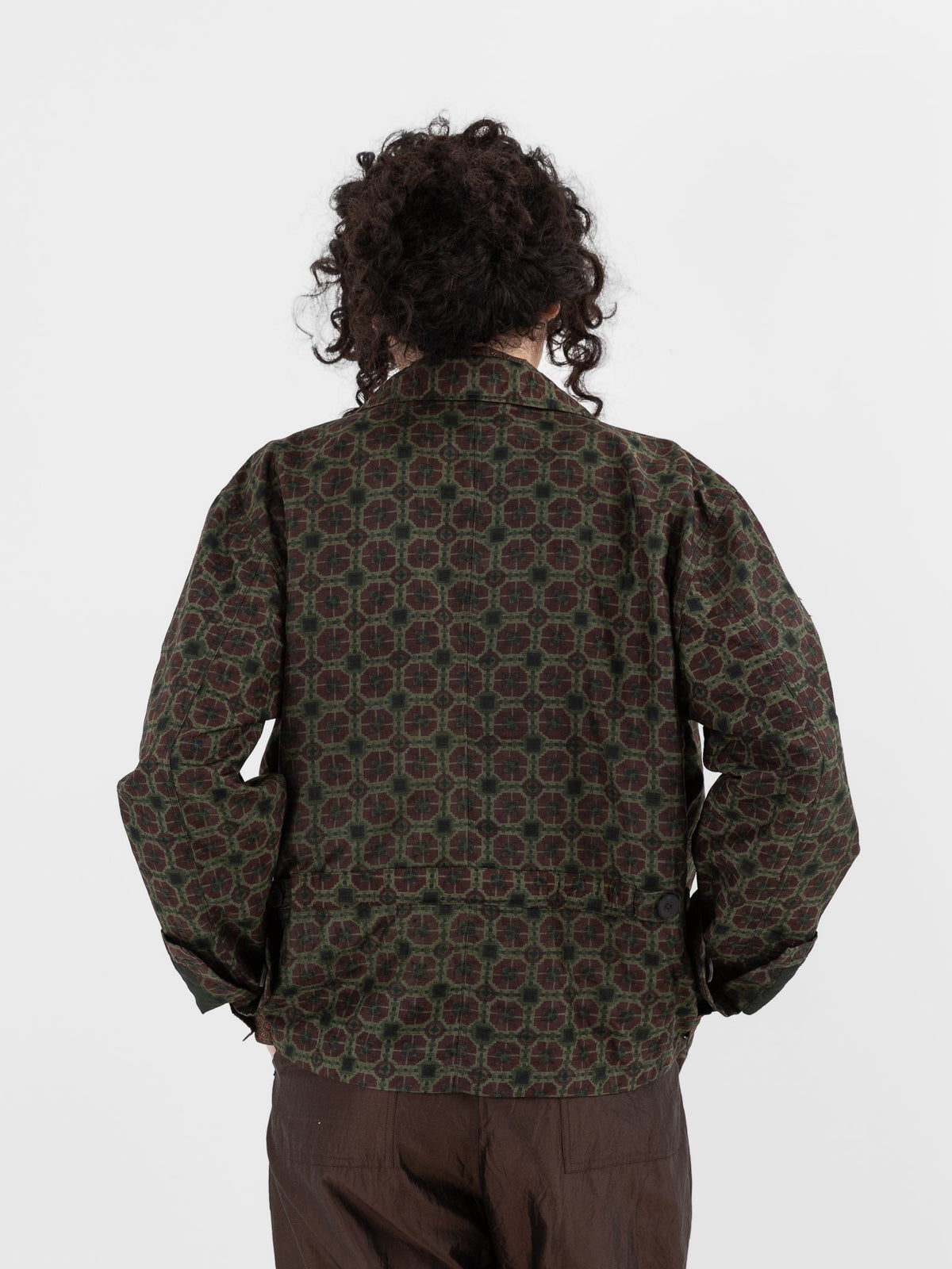 Christian Peau Vintage Silk Jacket 2 in Red/Brown - CHRISTIAN PEAU at Worthwhile - shop JACKET