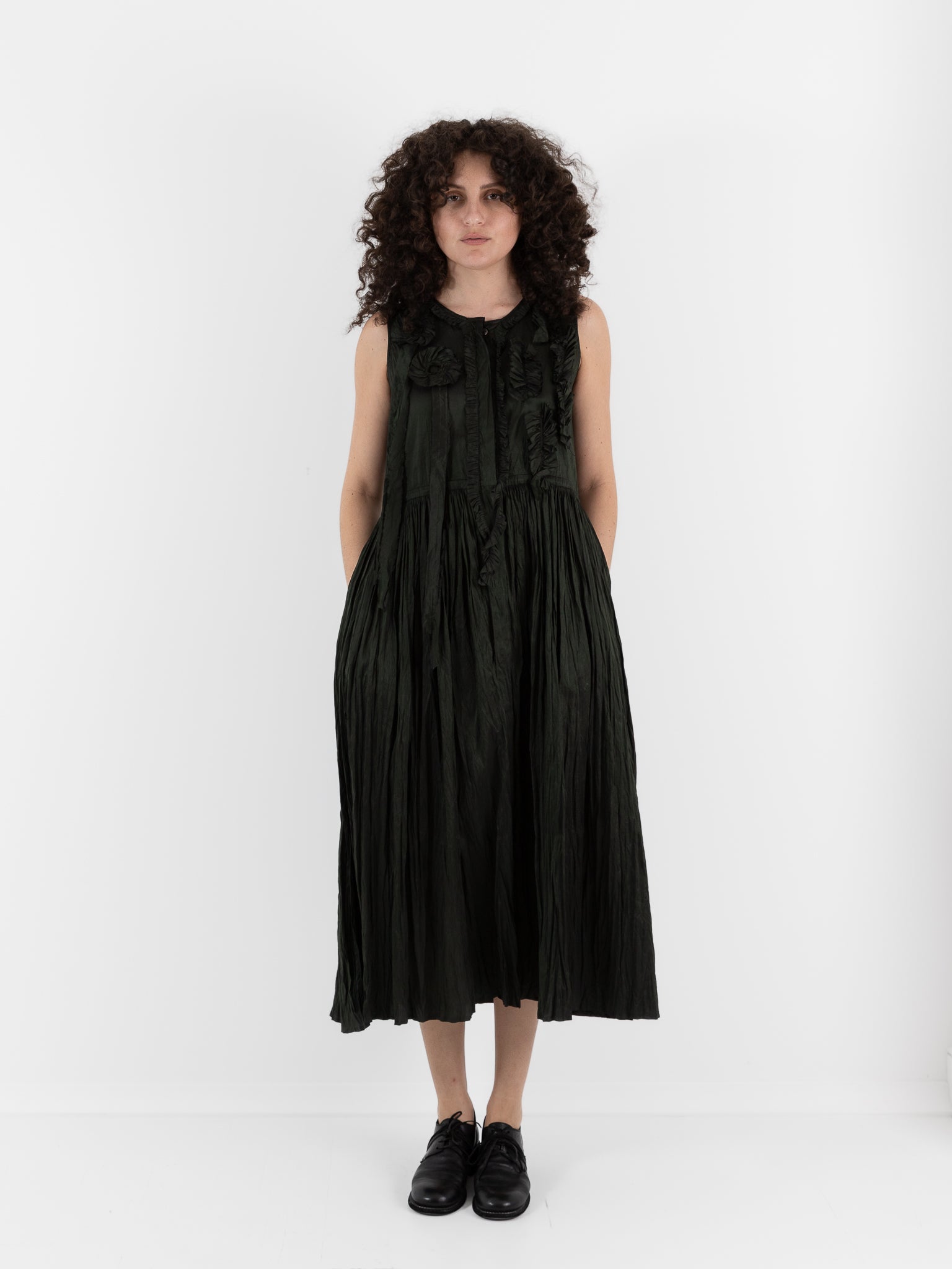 Christian Peau Fringe Dress in Kale - CHRISTIAN PEAU at Worthwhile - shop DRESS