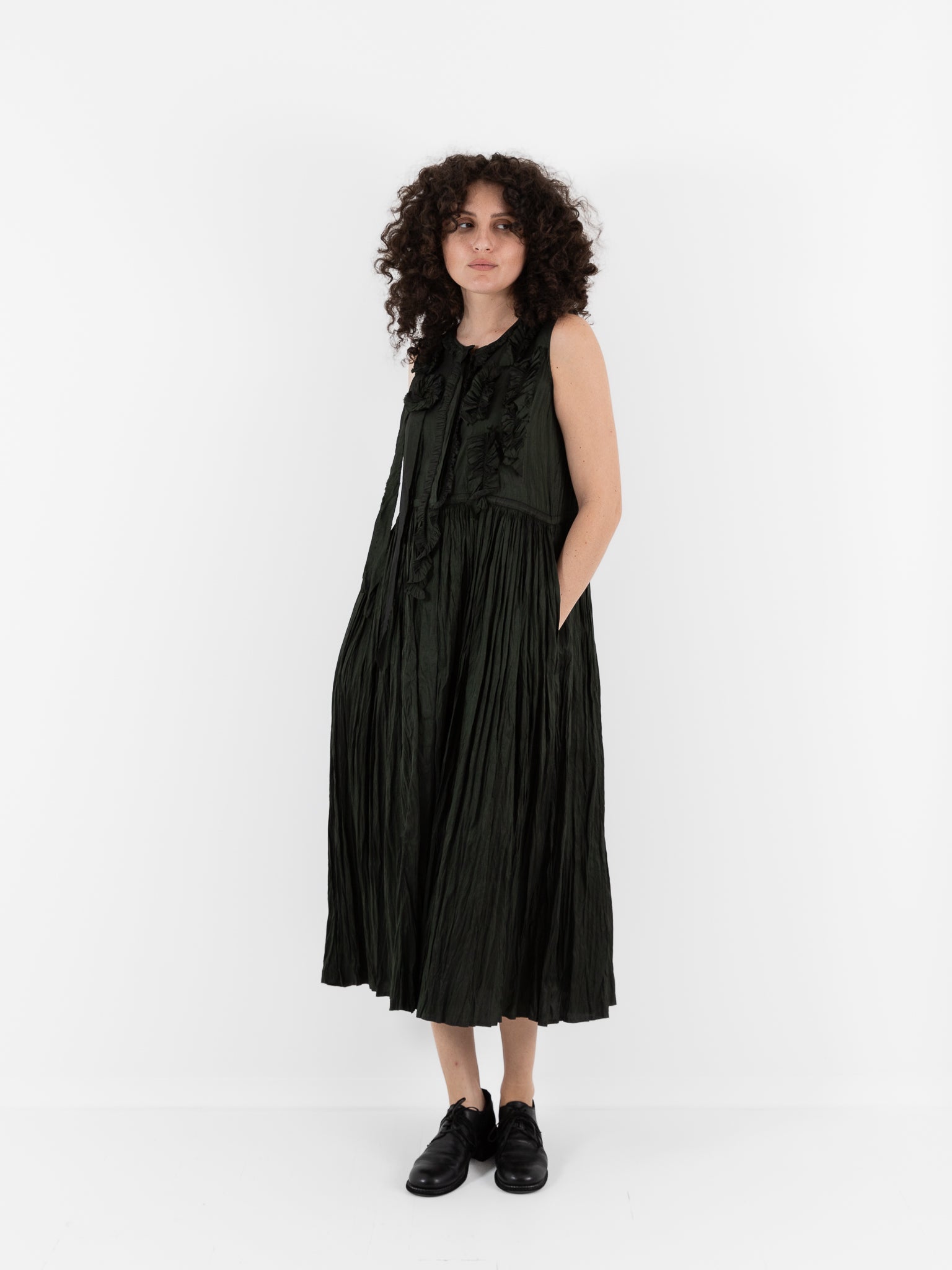 Christian Peau Fringe Dress in Kale - CHRISTIAN PEAU at Worthwhile - shop DRESS