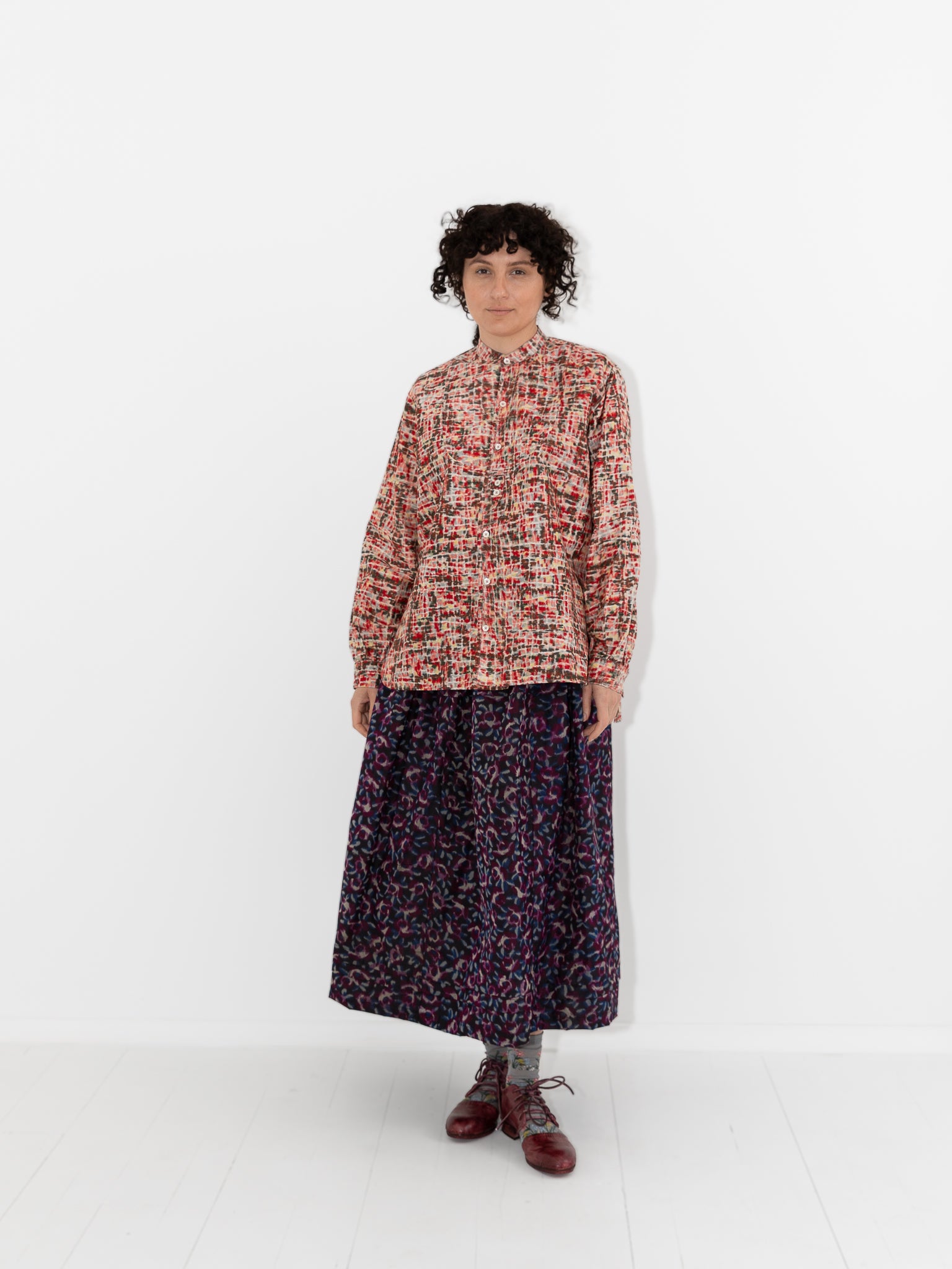 Christian Peau Ikat Skirt in Purple - CHRISTIAN PEAU at Worthwhile - shop SKIRT