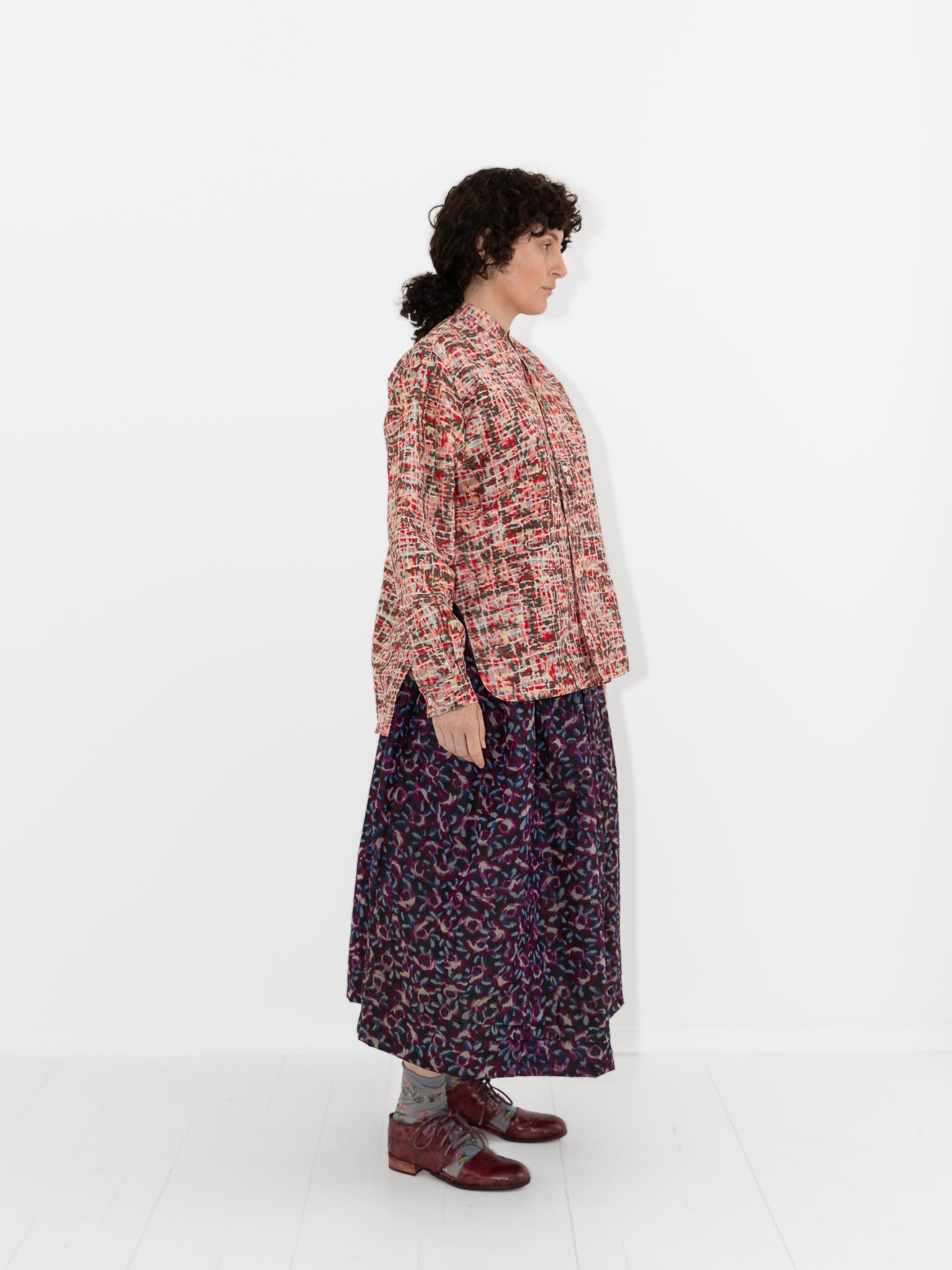 Christian Peau Ikat Skirt in Purple - CHRISTIAN PEAU at Worthwhile - shop SKIRT