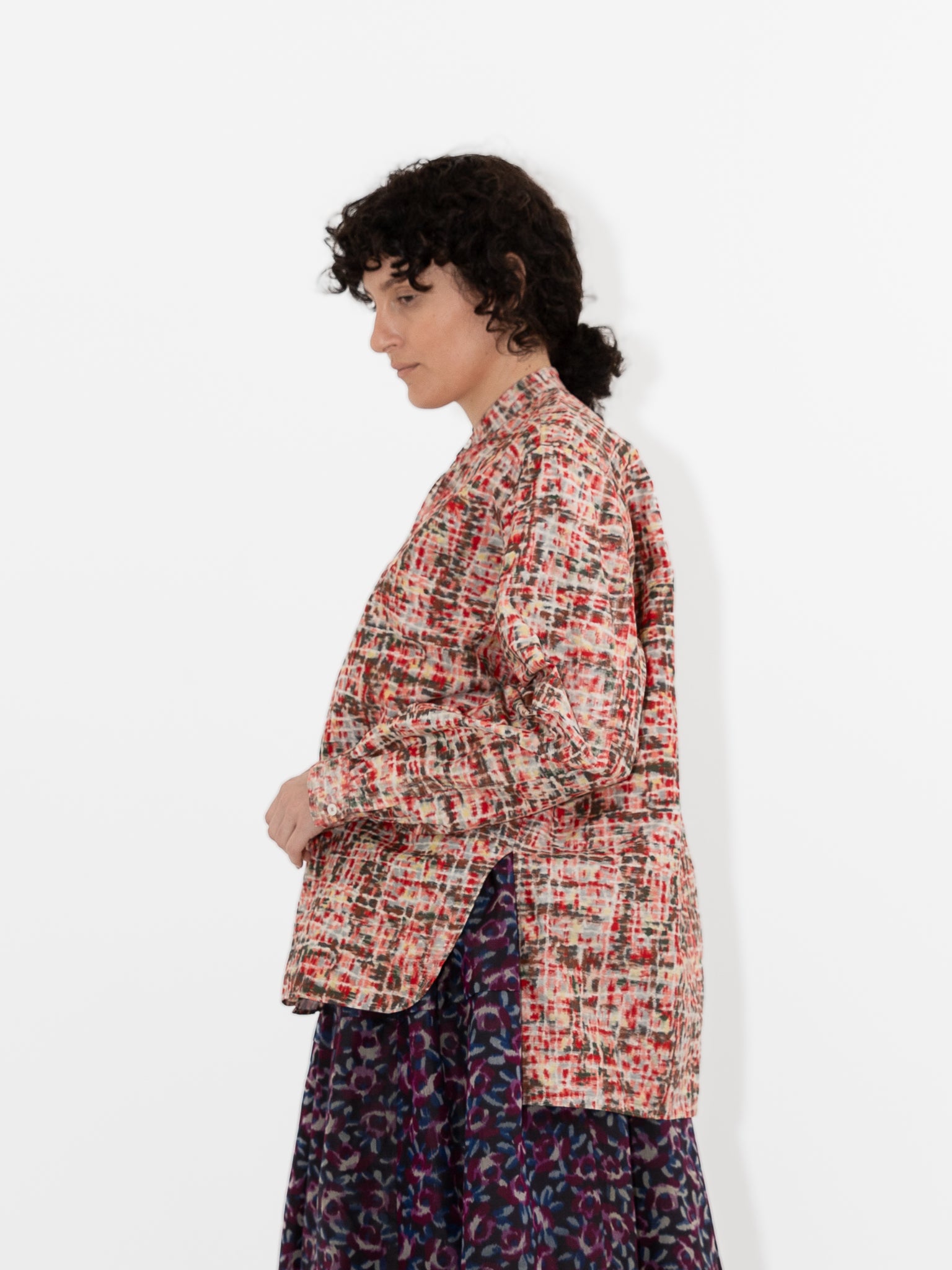 Christian Peau Ikat Shirt in Pink - CHRISTIAN PEAU at Worthwhile - shop TOP
