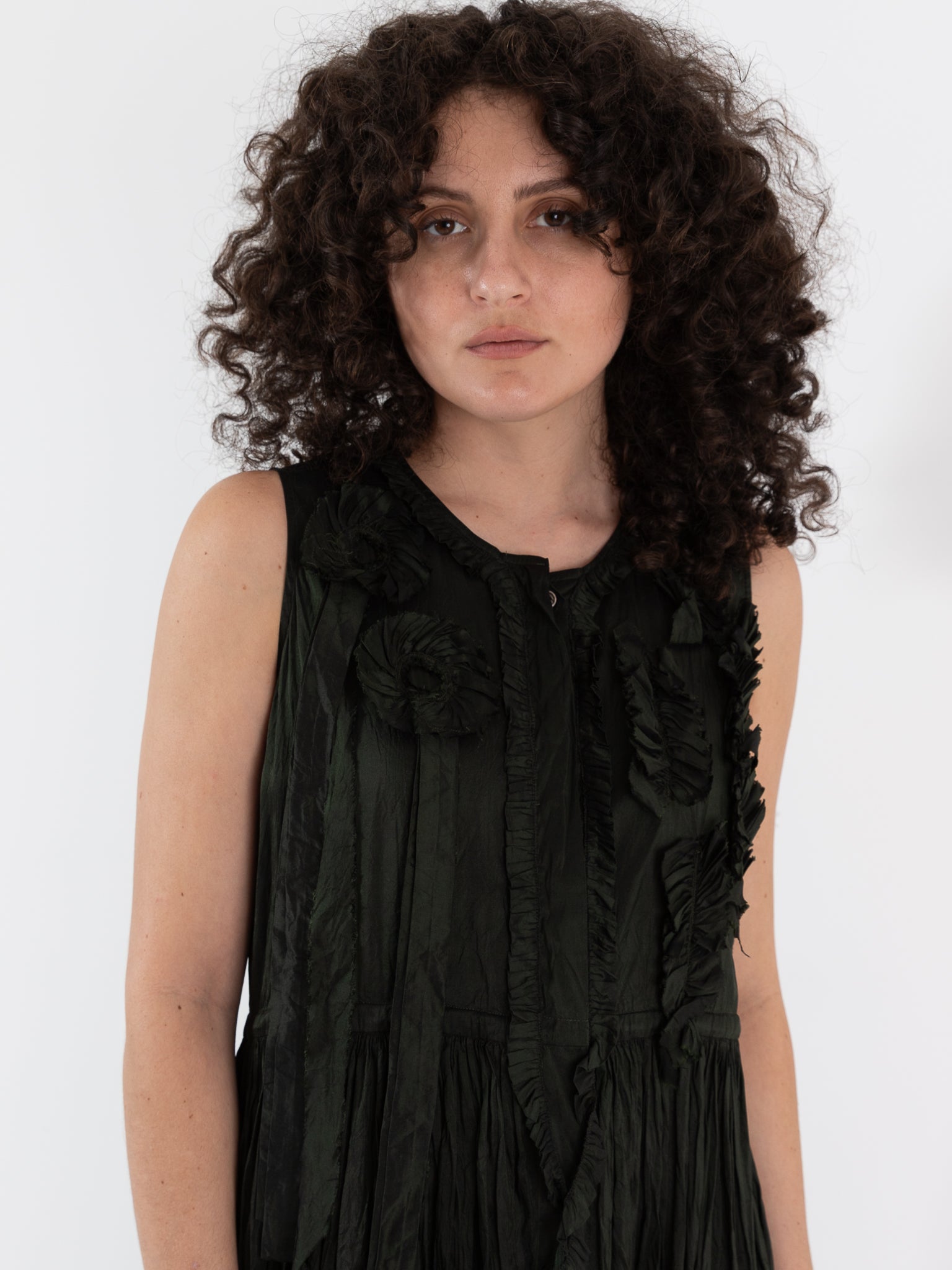 Christian Peau Fringe Dress in Kale - CHRISTIAN PEAU at Worthwhile - shop DRESS