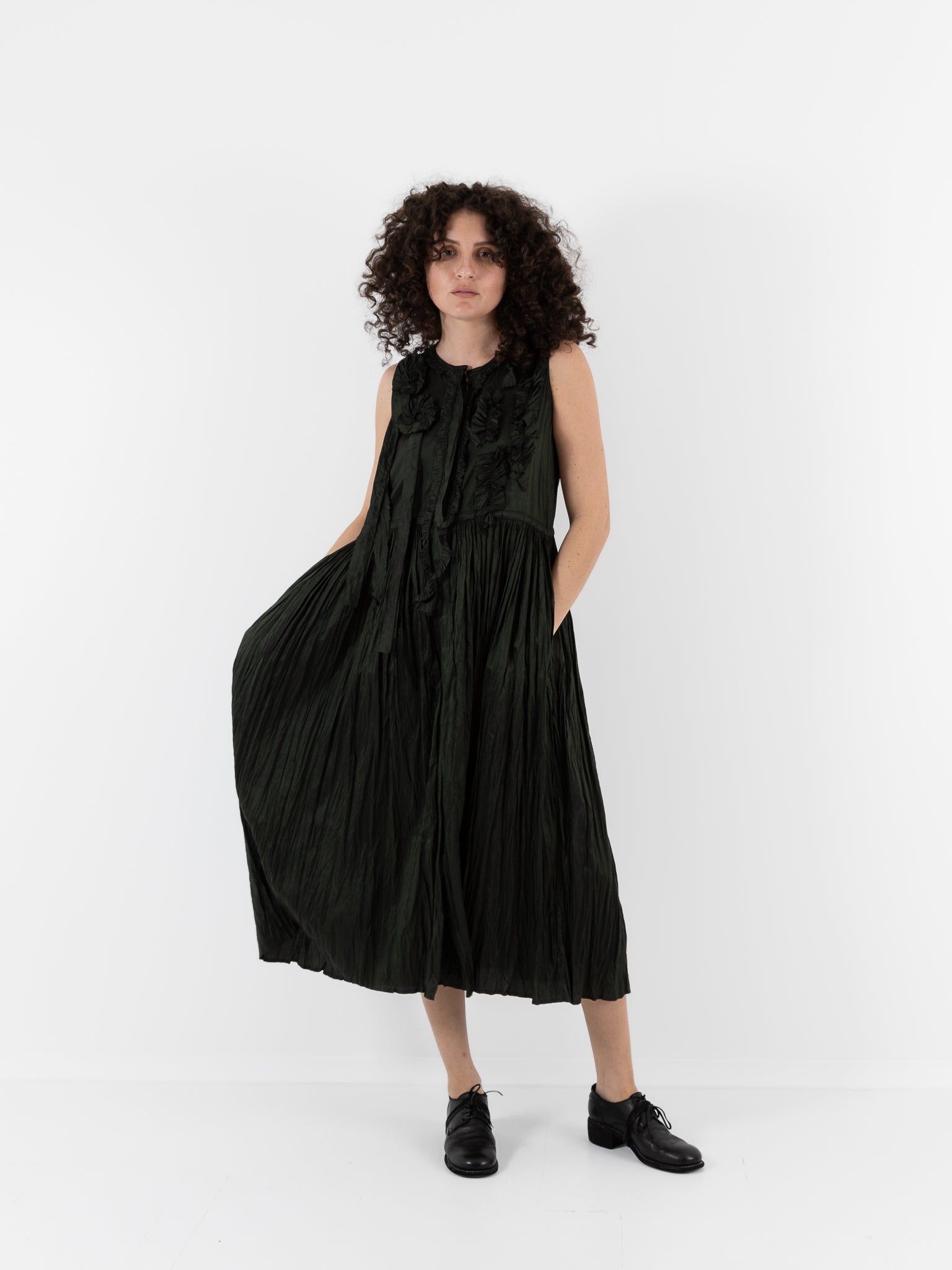 Christian Peau Fringe Dress in Kale - CHRISTIAN PEAU at Worthwhile - shop DRESS