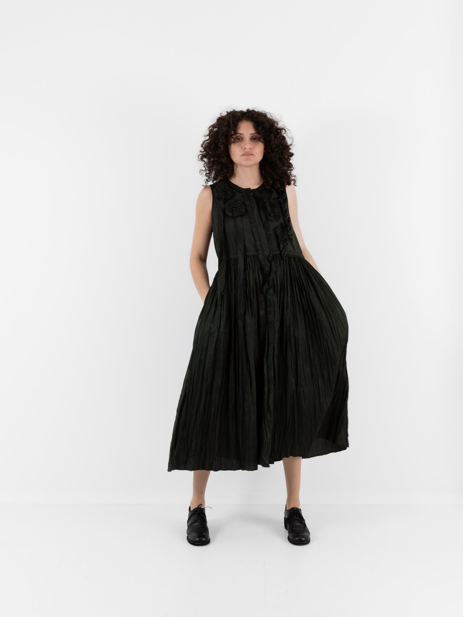 Christian Peau Fringe Dress in Kale - CHRISTIAN PEAU at Worthwhile - shop DRESS