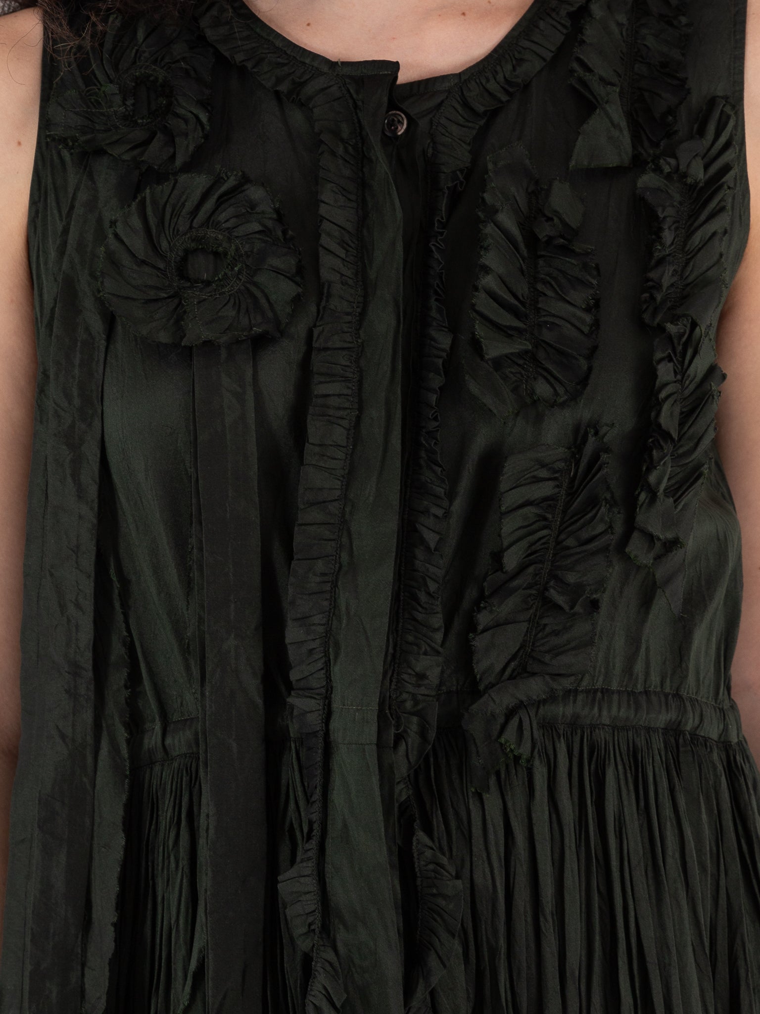 Christian Peau Fringe Dress in Kale - CHRISTIAN PEAU at Worthwhile - shop DRESS