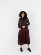 Christian Peau Stripe Jacket in Moss/Cherry - CHRISTIAN PEAU at Worthwhile - shop JACKET