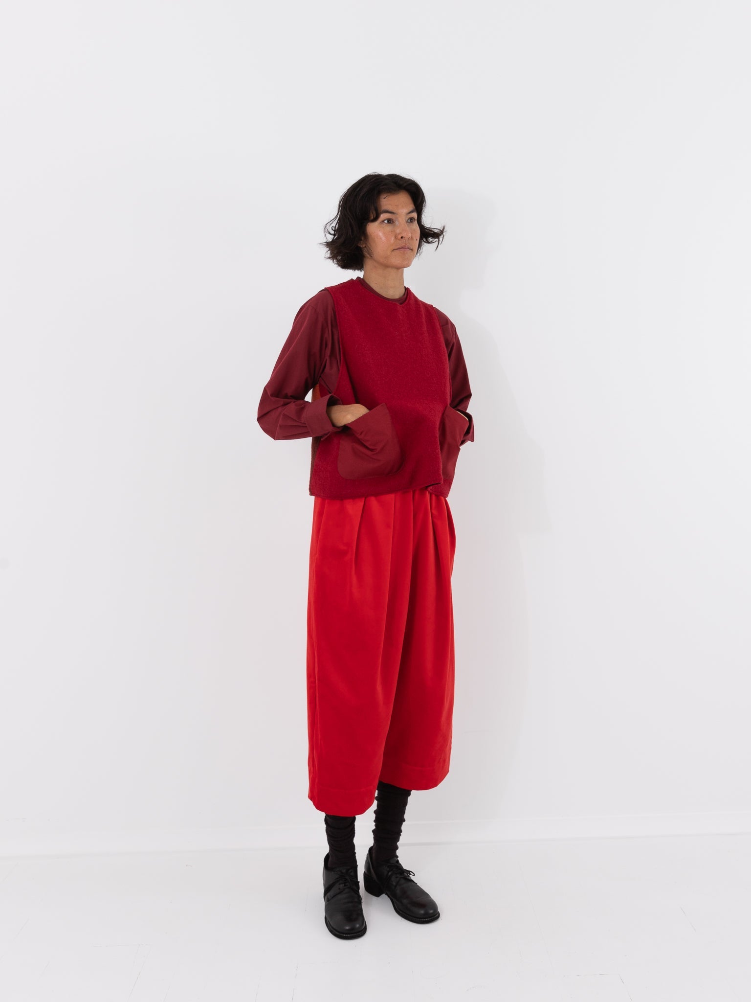 Cocoon Cocoon Patchwork Vest in Red/Rust - COCOON COCOON at Worthwhile - shop VEST