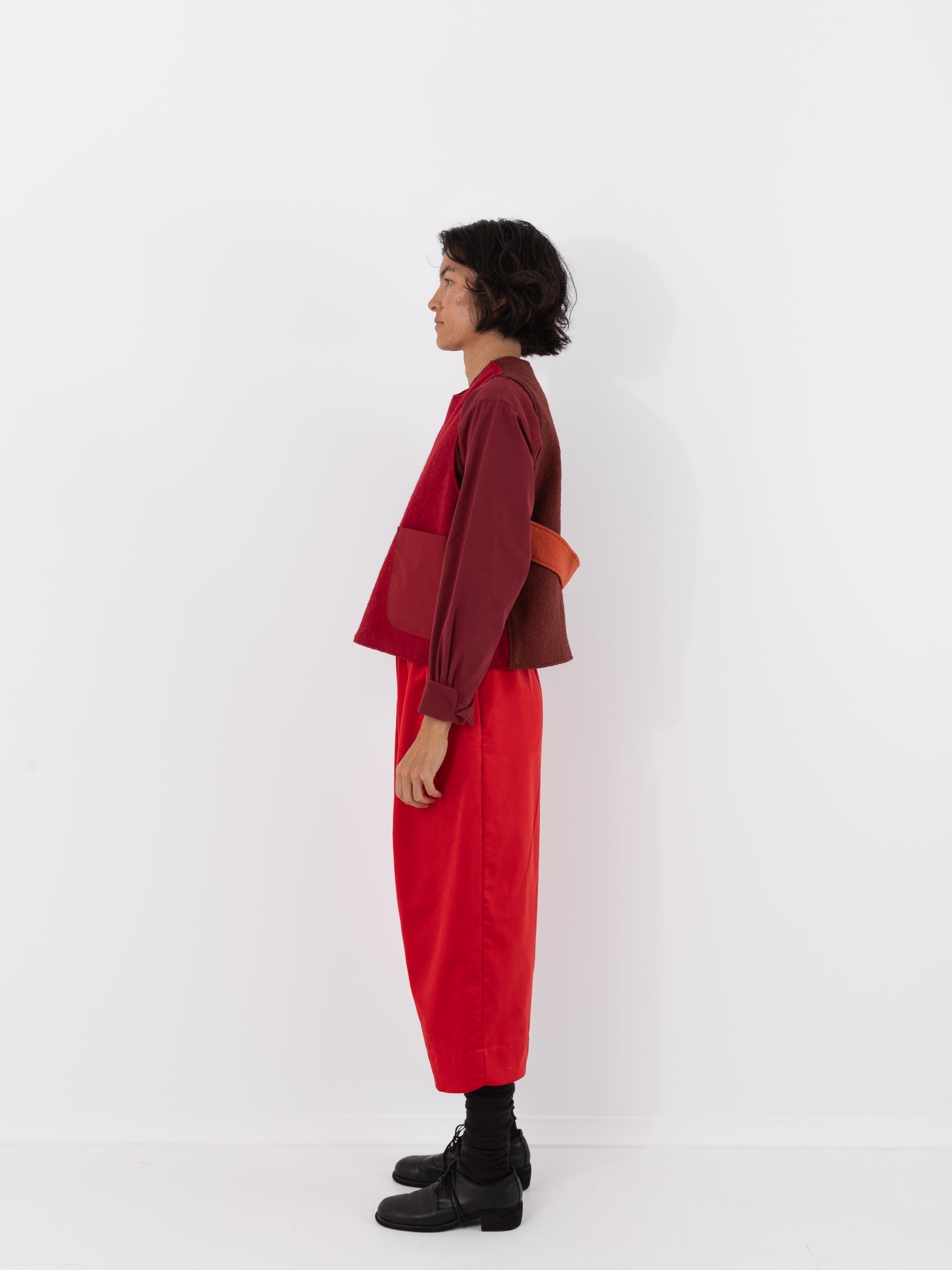 Cocoon Cocoon Patchwork Vest in Red/Rust - COCOON COCOON at Worthwhile - shop VEST
