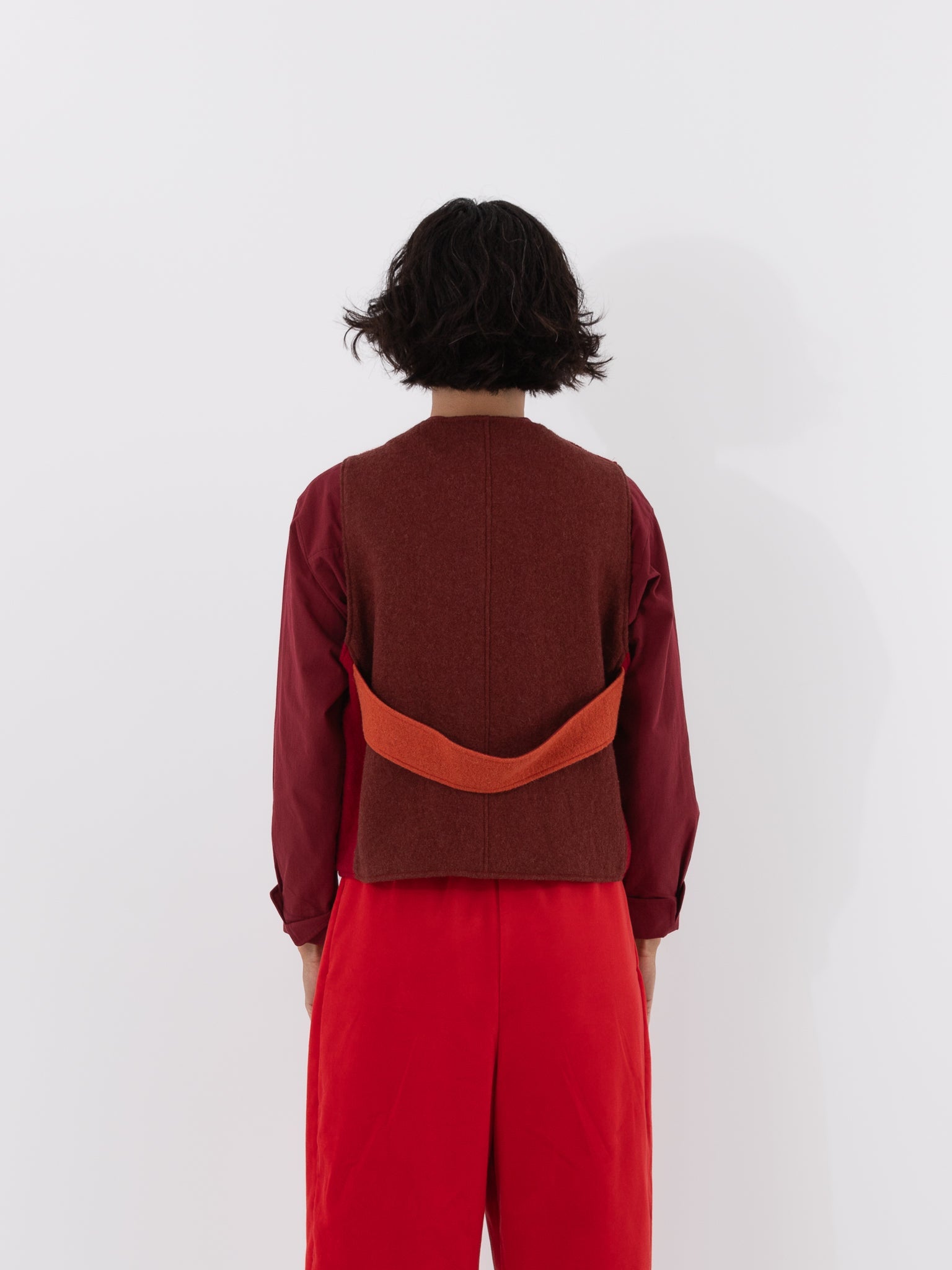 Cocoon Cocoon Patchwork Vest in Red/Rust - COCOON COCOON at Worthwhile - shop VEST