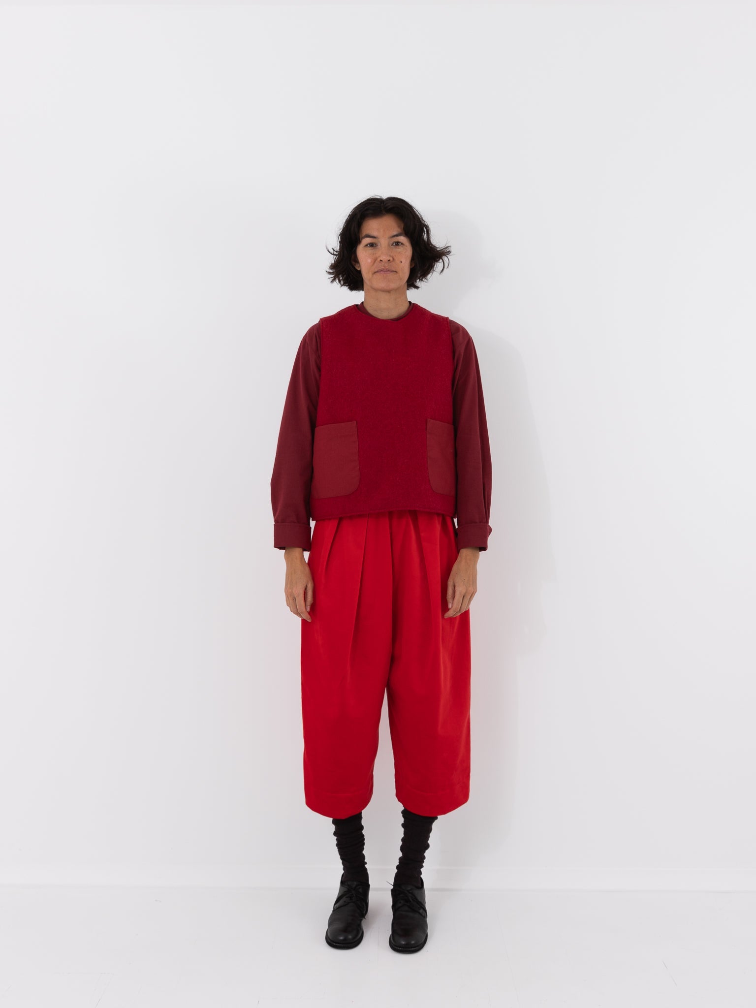 Cocoon Cocoon Patchwork Vest in Red/Rust - COCOON COCOON at Worthwhile - shop VEST