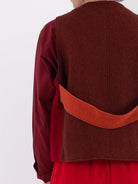 Cocoon Cocoon Patchwork Vest in Red/Rust - COCOON COCOON at Worthwhile - shop VEST