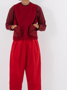 Cocoon Cocoon Patchwork Vest in Red/Rust - COCOON COCOON at Worthwhile - shop VEST