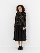 Cocoon Cocoon Big Collar Shirt in Beige/Black Dots - COCOON COCOON at Worthwhile - shop TOP