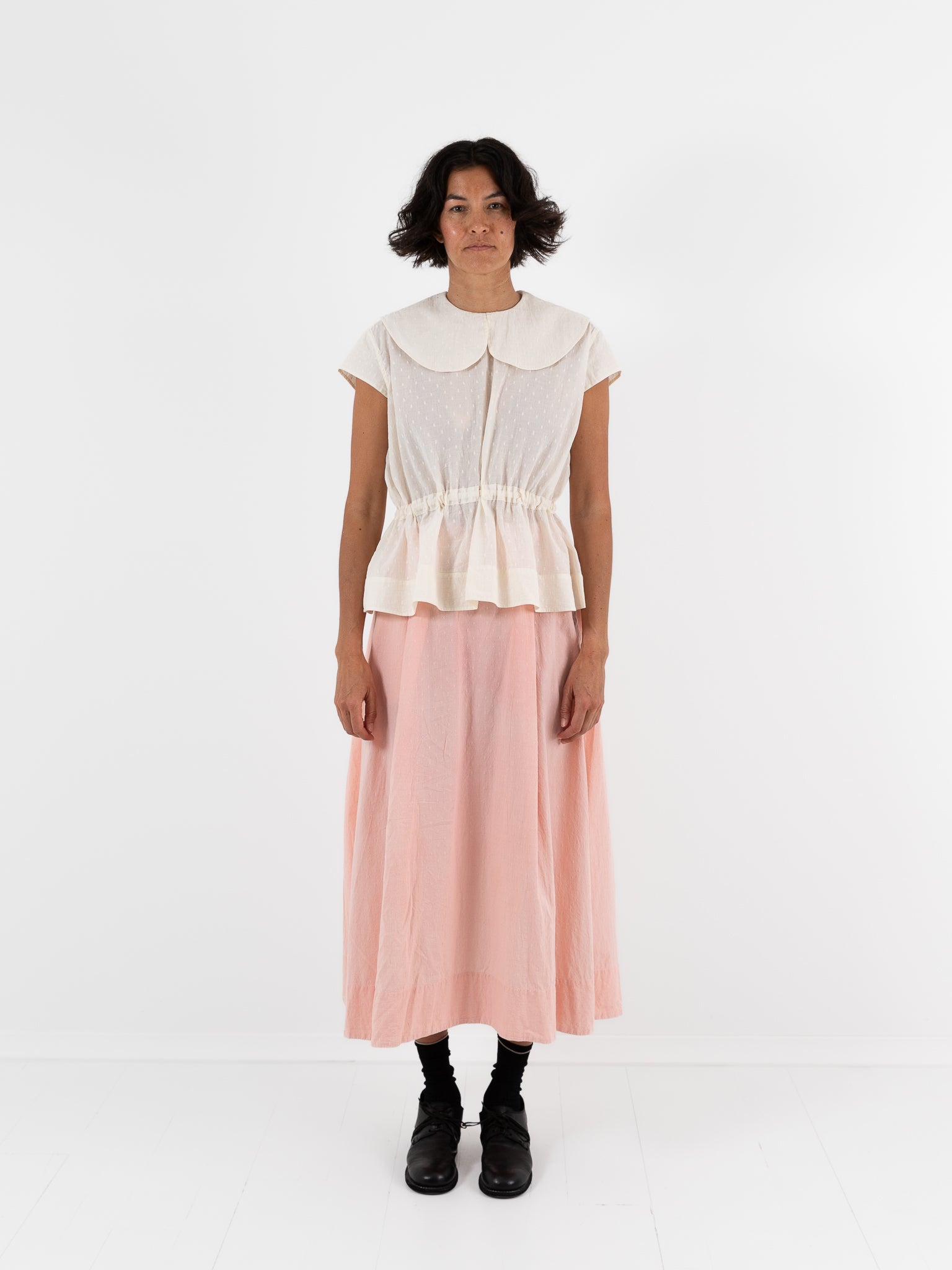 Cocoon Cocoon Swiss Dot Shirt in White - COCOON COCOON at Worthwhile - shop TOP