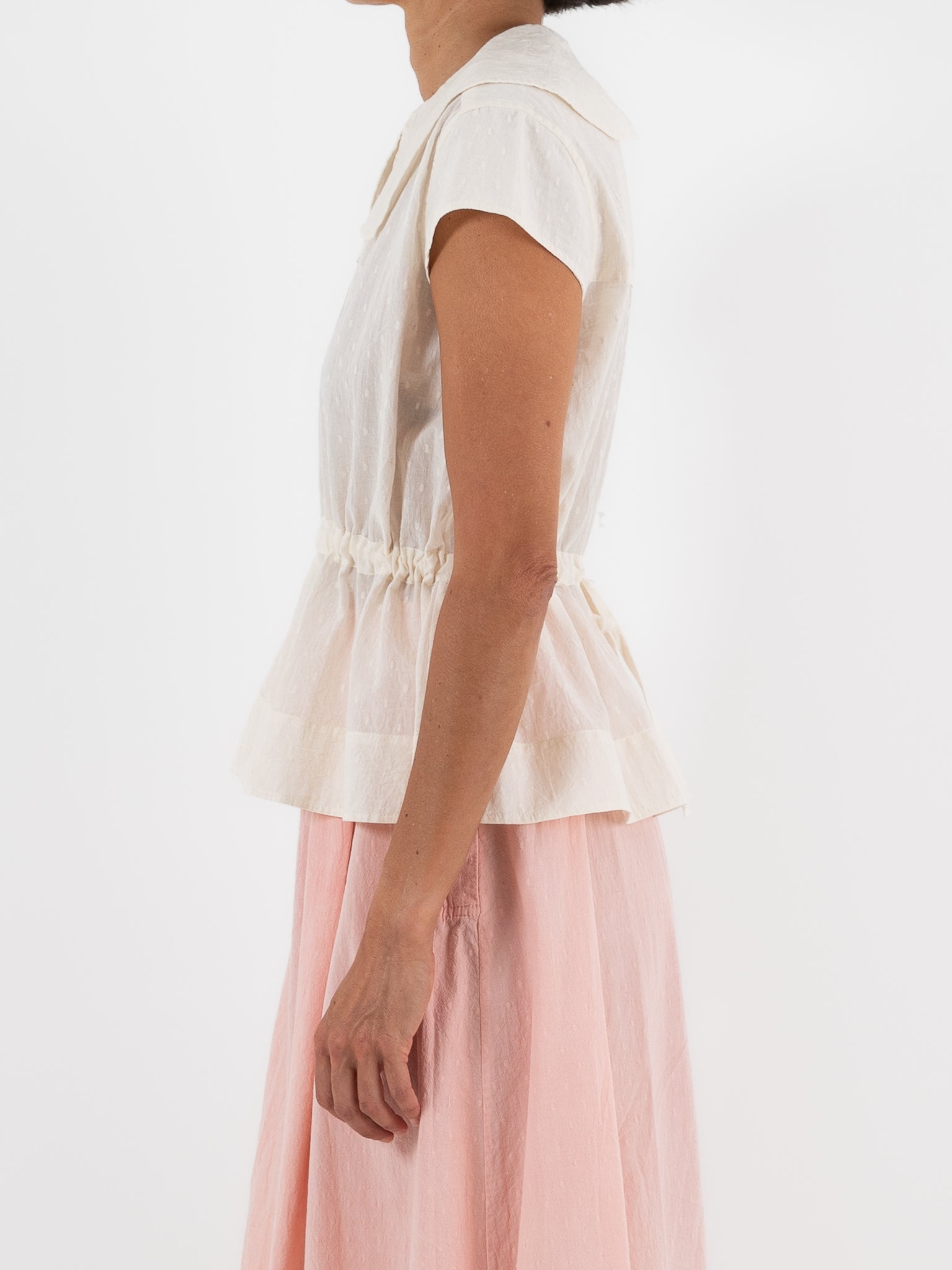 Cocoon Cocoon Swiss Dot Shirt in White - COCOON COCOON at Worthwhile - shop TOP