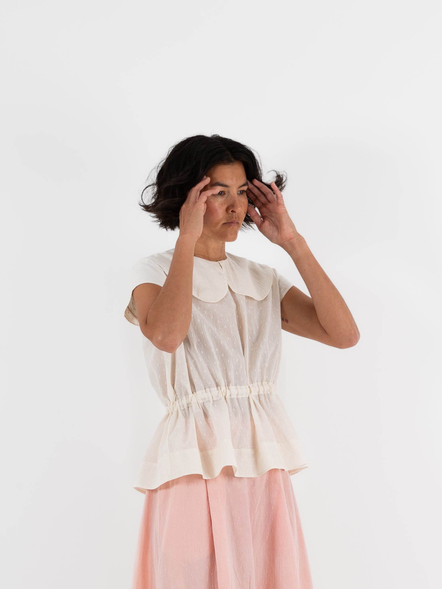 Cocoon Cocoon Swiss Dot Shirt in White - COCOON COCOON at Worthwhile - shop TOP