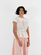 Cocoon Cocoon Swiss Dot Shirt in White - COCOON COCOON at Worthwhile - shop TOP