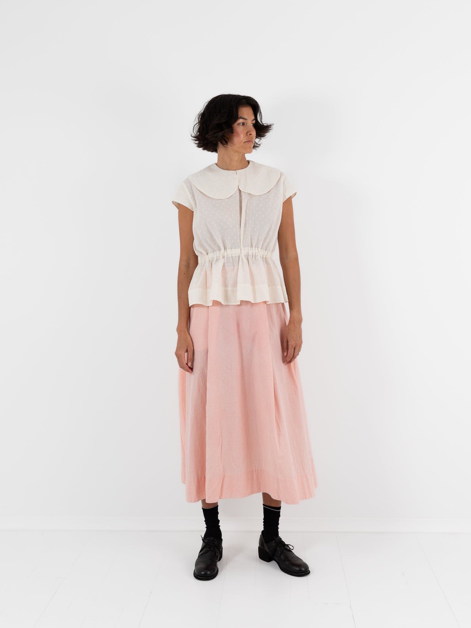 Cocoon Cocoon Swiss Dot Shirt in White - COCOON COCOON at Worthwhile - shop TOP